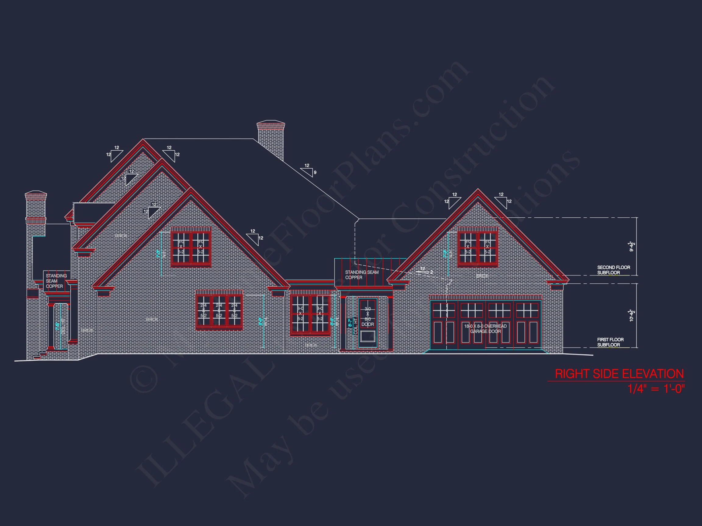 17-1918 HOUSE PLAN - Elegant Georgian House Plan with Detailed Floor Designs 14 Elegant Georgian house Plan with Detailed Floor Designs
