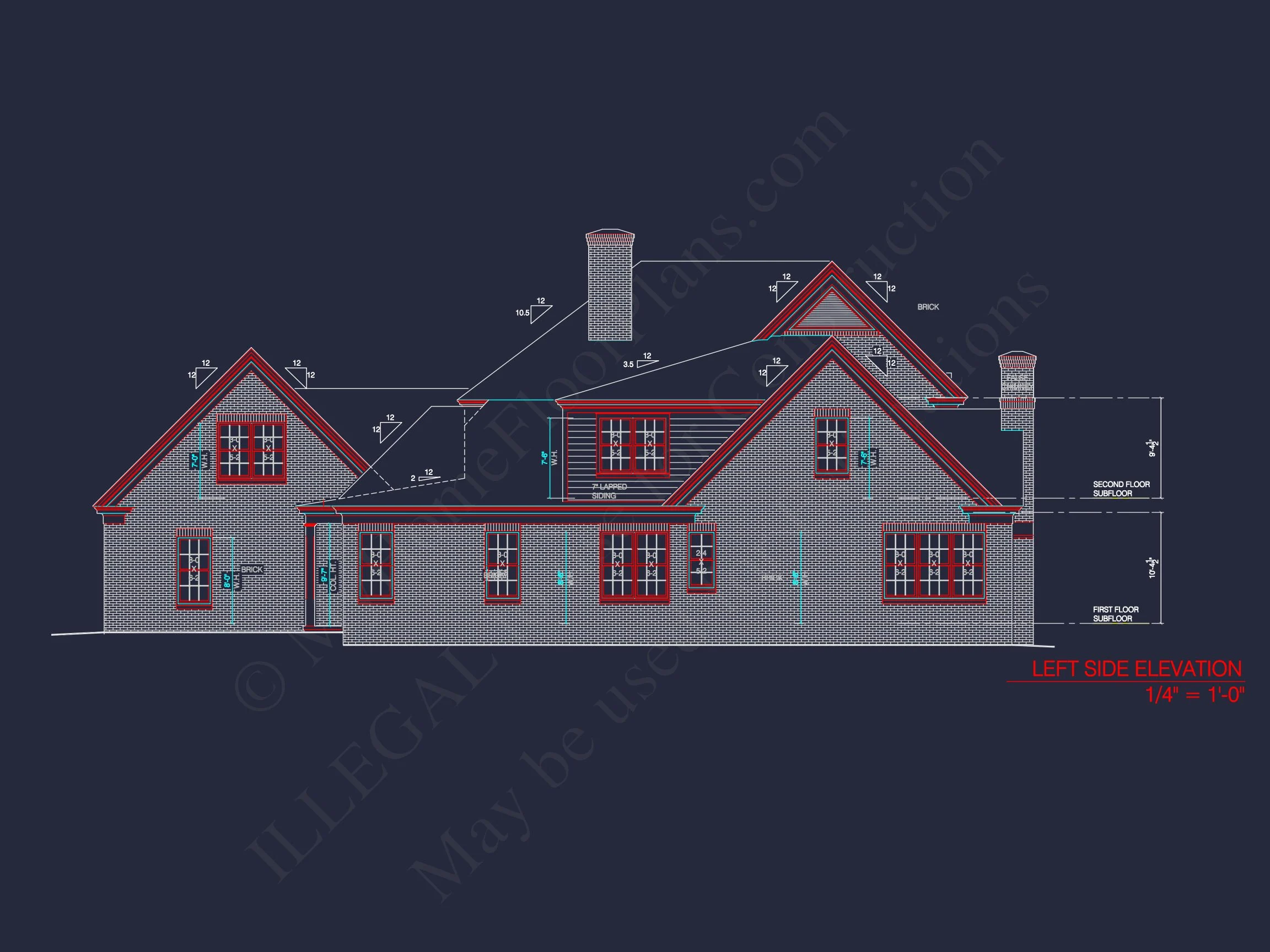 17-1918 HOUSE PLAN - Elegant Georgian House Plan with Detailed Floor Designs 13 Elegant Georgian house Plan with Detailed Floor Designs