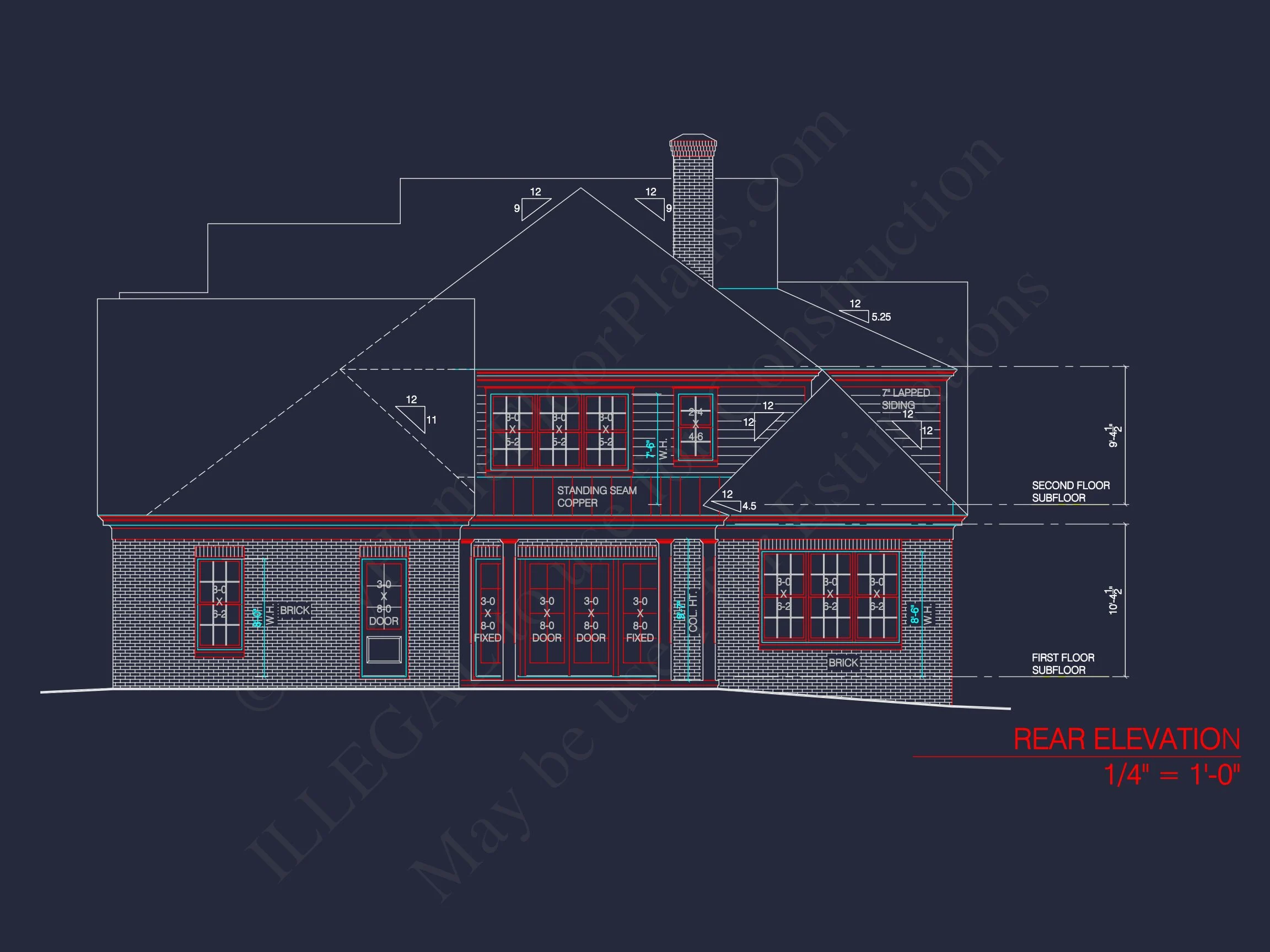 17-1918 HOUSE PLAN - Elegant Georgian House Plan with Detailed Floor Designs 12 Elegant Georgian house Plan with Detailed Floor Designs
