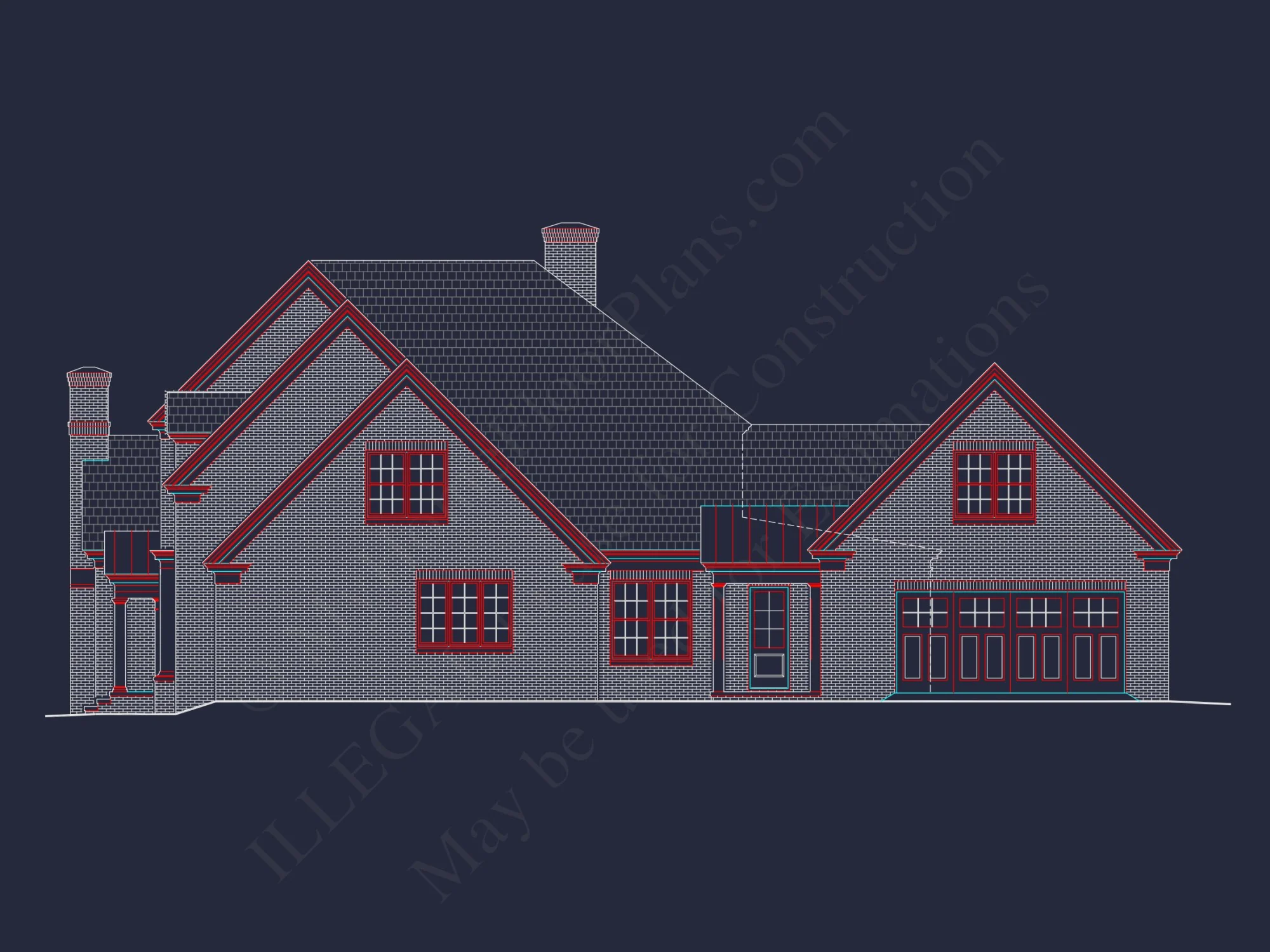 Elegant Georgian house Plan with Detailed Floor Designs