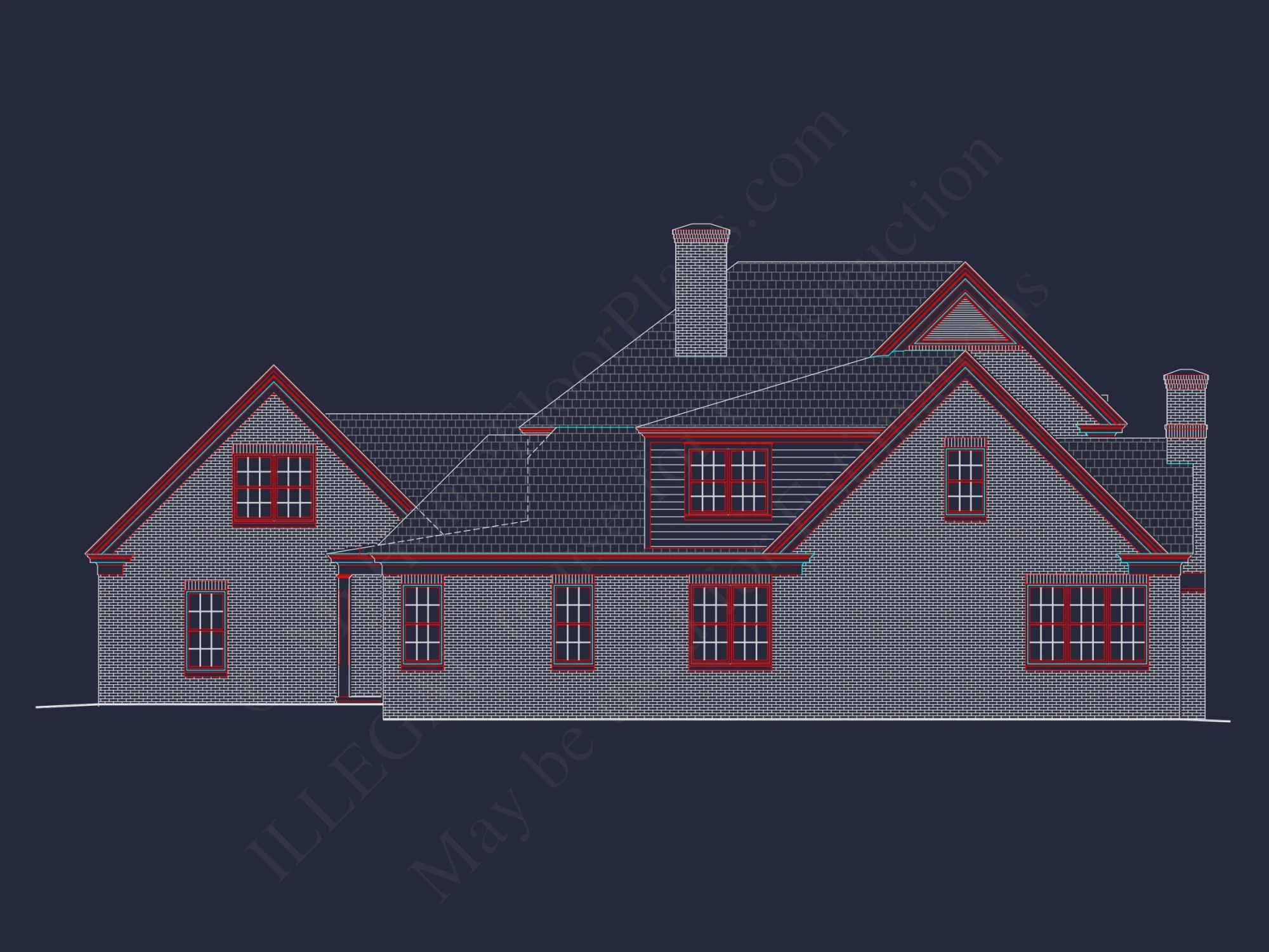 Elegant Georgian house Plan with Detailed Floor Designs