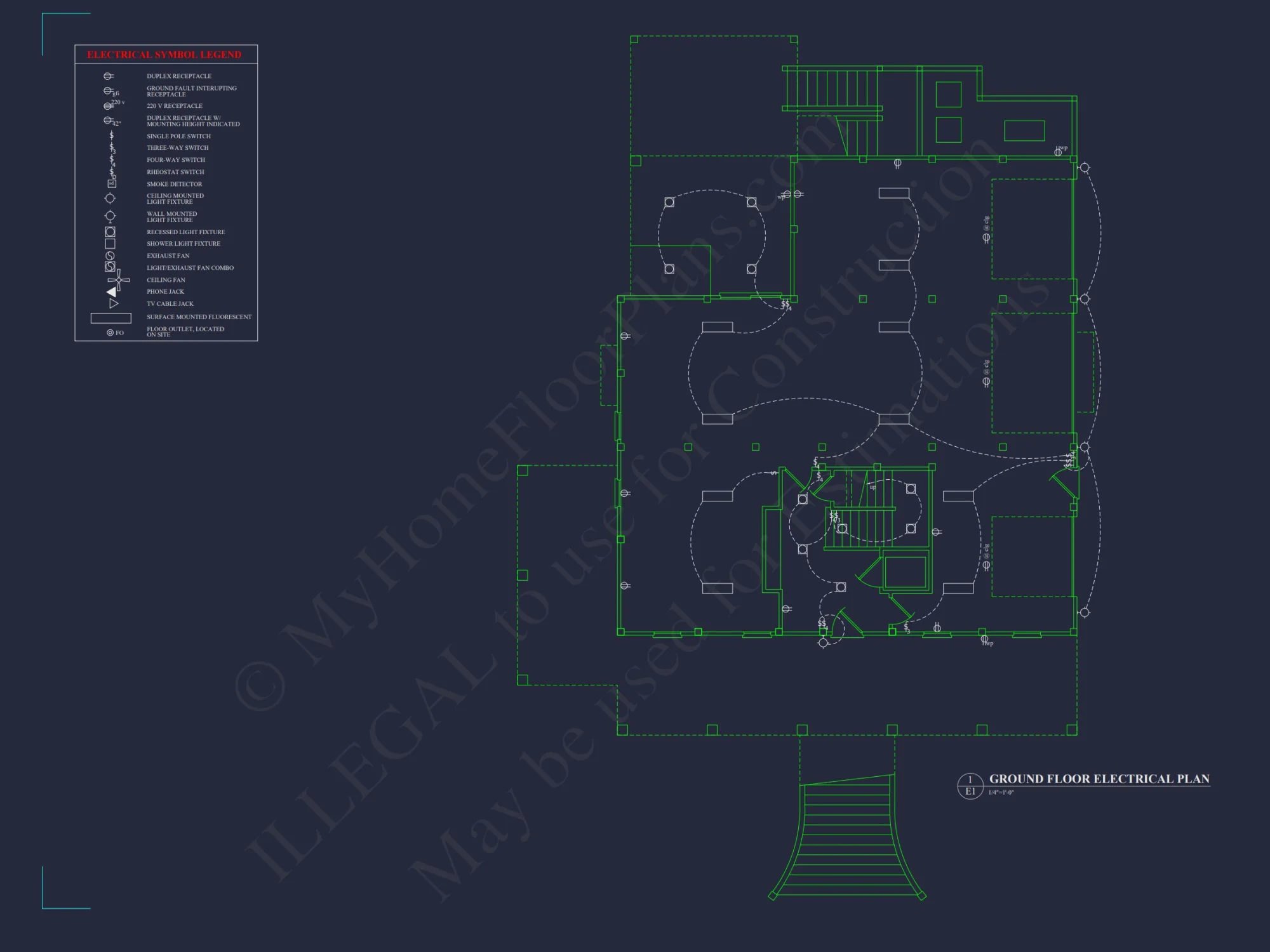 Beautiful house Floor Plan with CAD Architecture Designs