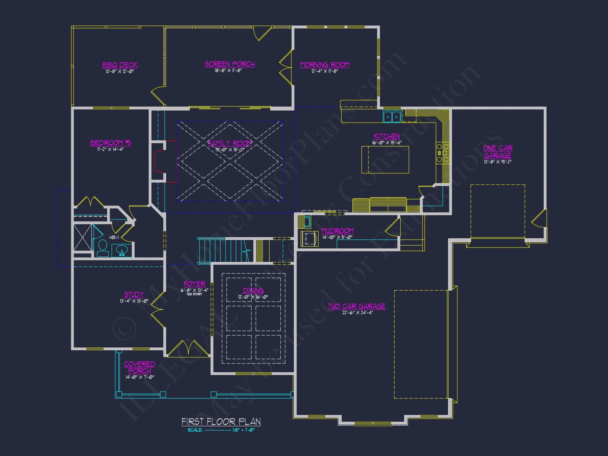 Spacious 5-Bedroom house Plan with CAD Designs and Blueprints