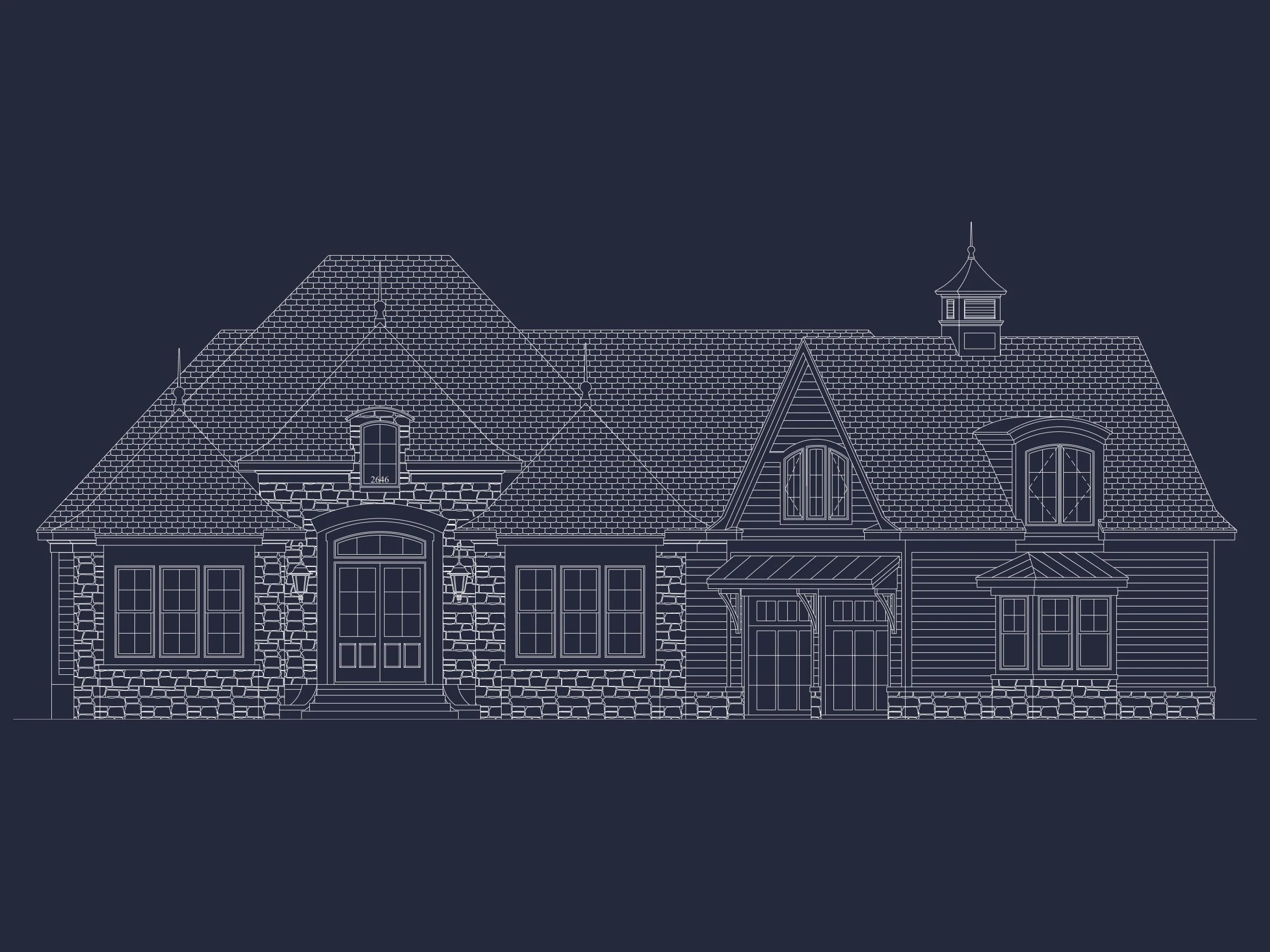 Custom house Plan with Detailed Architecture and Designs