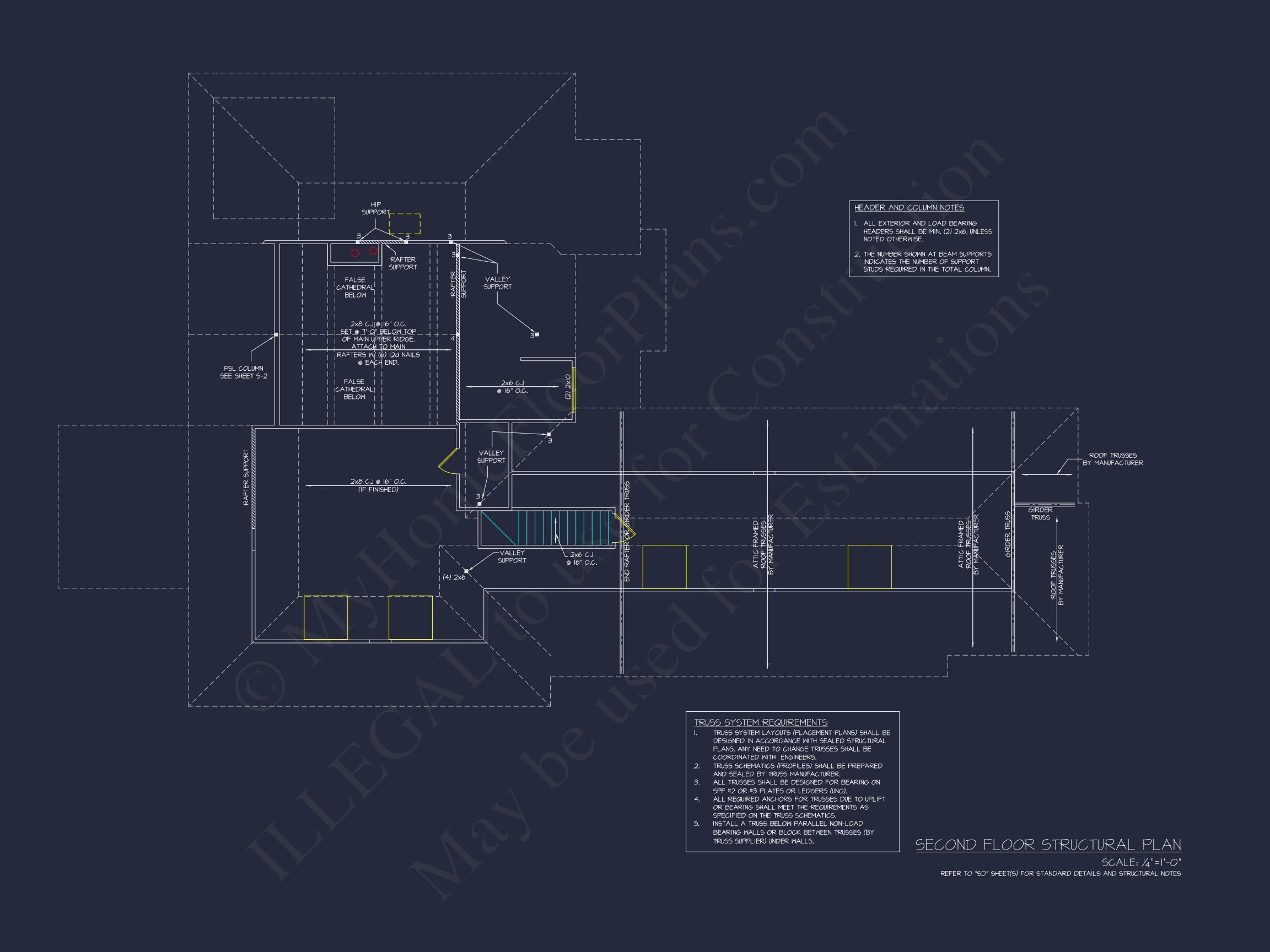 17-1740 HOUSE PLAN - Modern Craftsman House Blueprint with 2-Story Design and Garage 11 Modern Craftsman house Blueprint with 2-Story Design and Garage