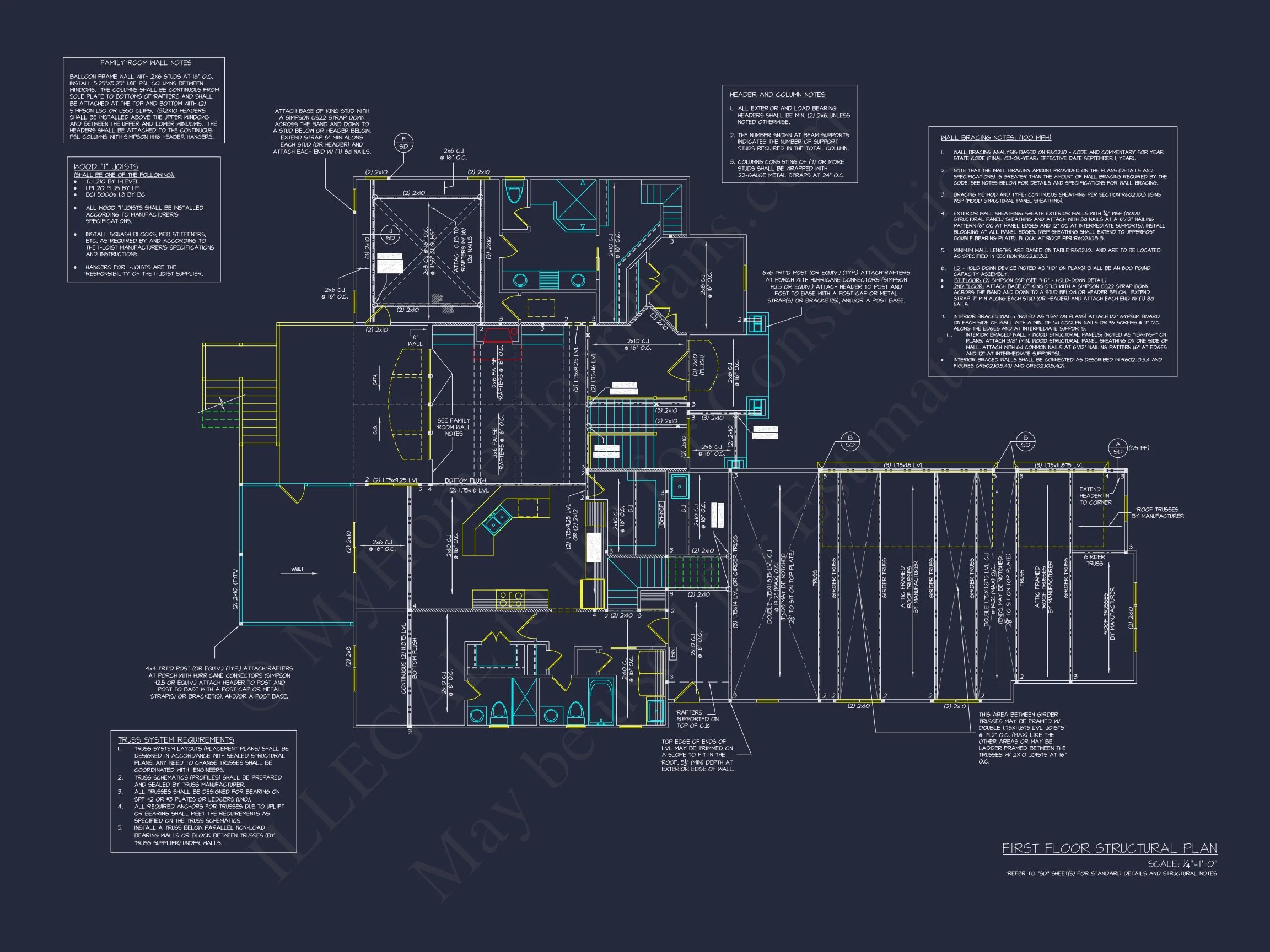 17-1740 HOUSE PLAN - Modern Craftsman House Blueprint with 2-Story Design and Garage 10 Modern Craftsman house Blueprint with 2-Story Design and Garage