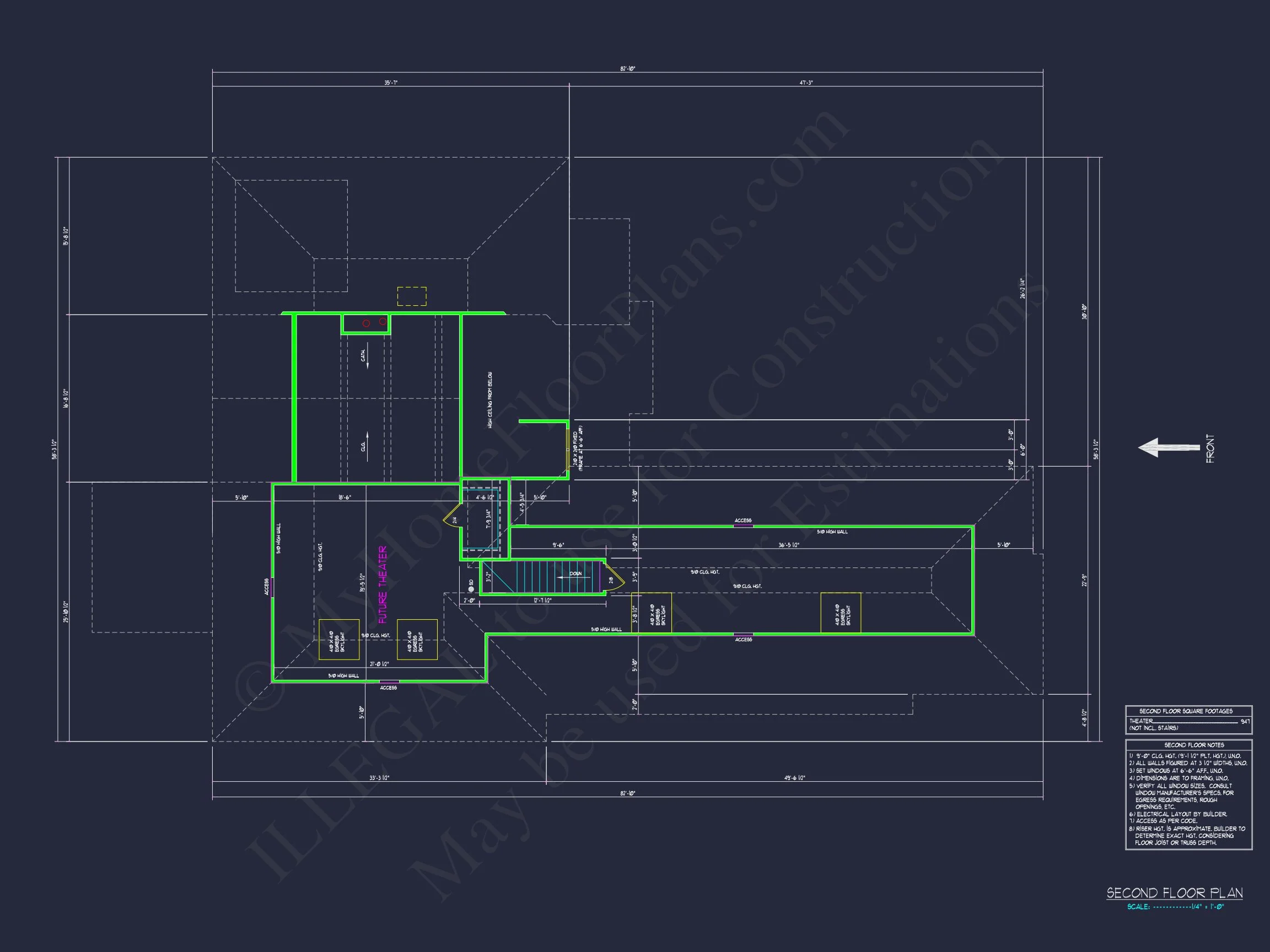 17-1740 HOUSE PLAN - Modern Craftsman House Blueprint with 2-Story Design and Garage 8 Modern Craftsman house Blueprint with 2-Story Design and Garage