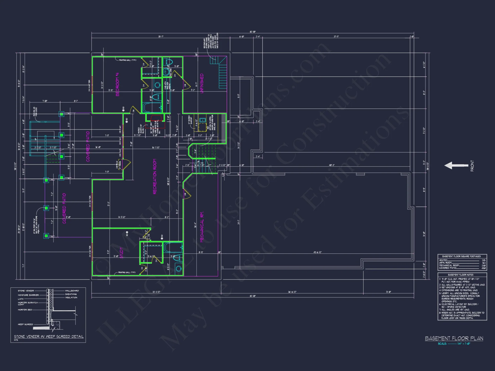 Modern Craftsman house Blueprint with 2-Story Design and Garage
