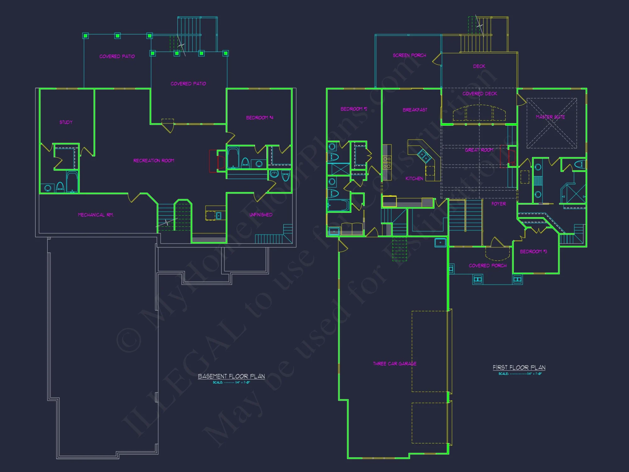 Modern Craftsman house Blueprint with 2-Story Design and Garage