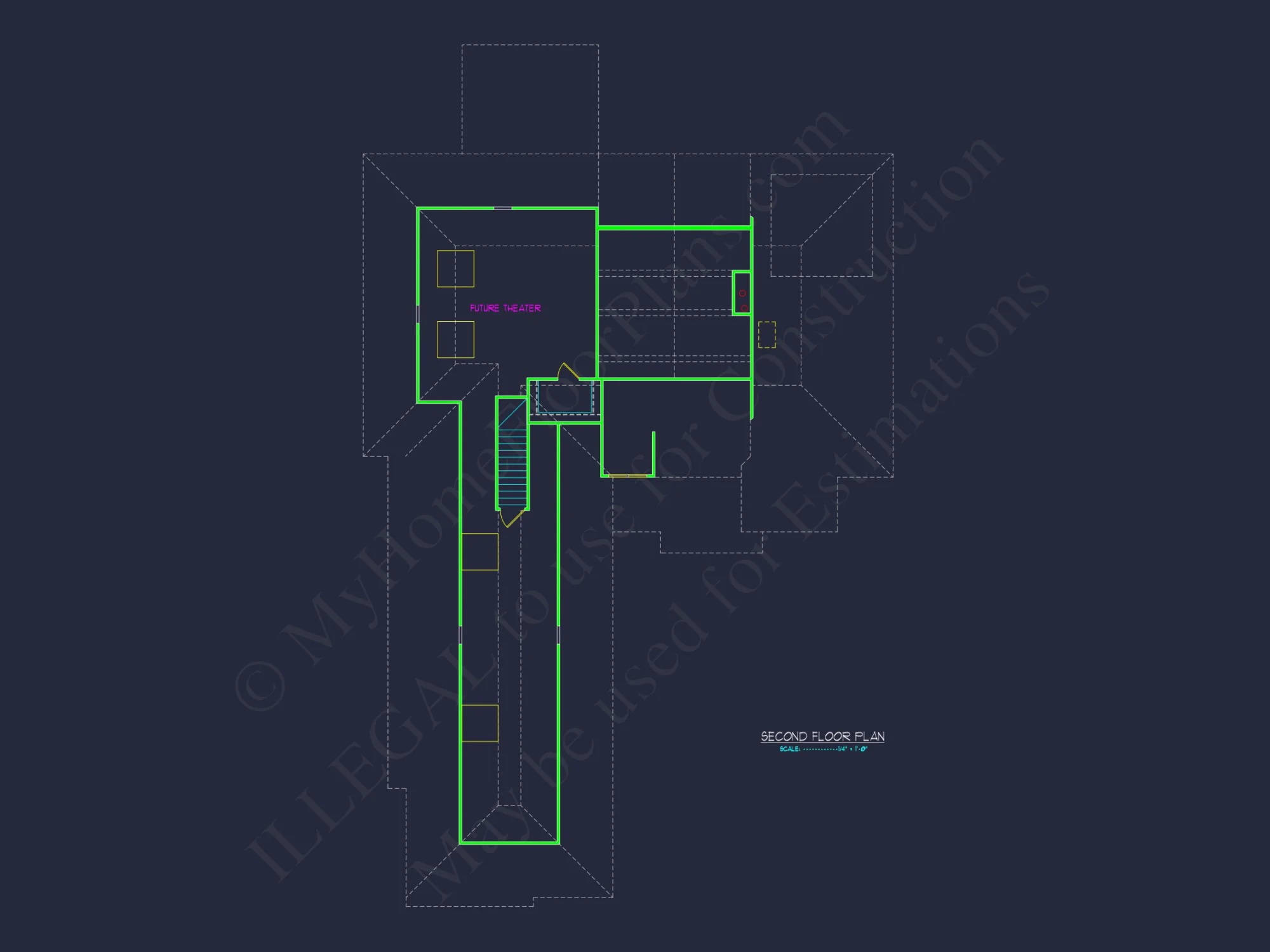 Modern Craftsman house Blueprint with 2-Story Design and Garage