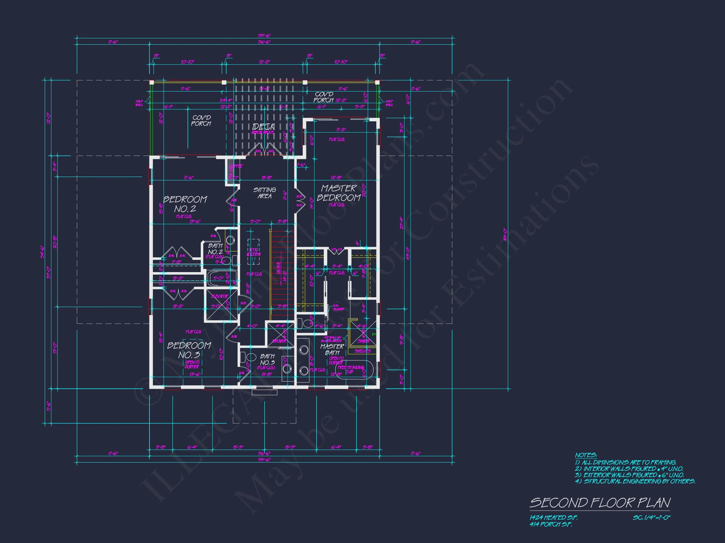 Elegant Beach house Floor Plan – Architectural Designs in CAD