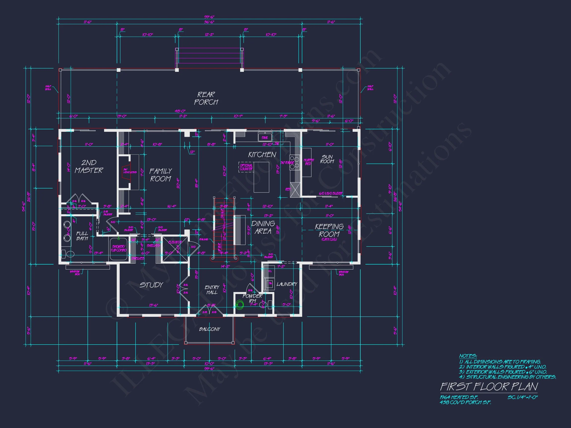 Elegant Beach house Floor Plan – Architectural Designs in CAD