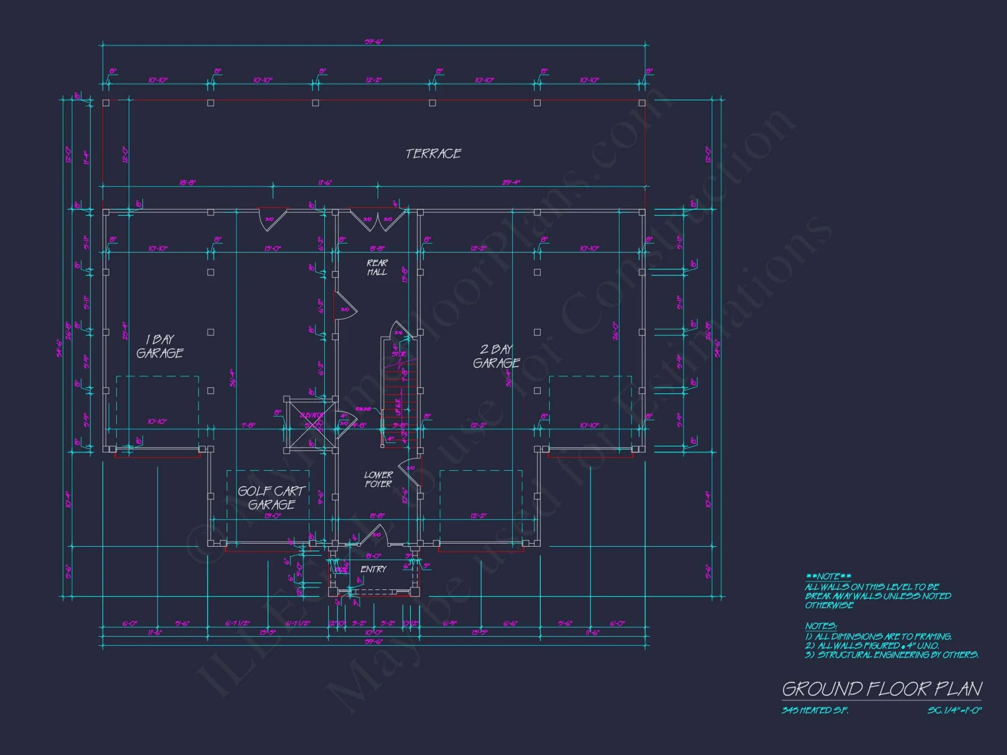 Elegant Beach house Floor Plan – Architectural Designs in CAD