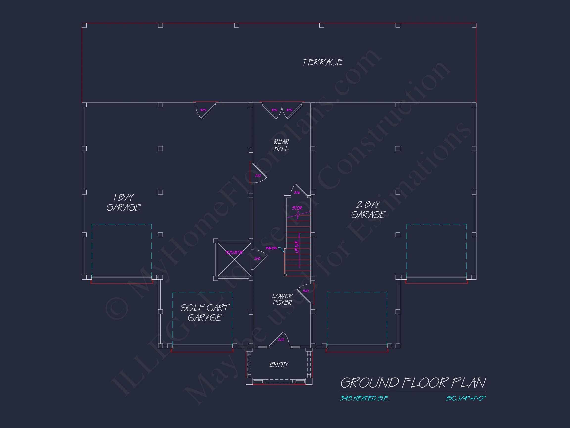 Elegant Beach house Floor Plan – Architectural Designs in CAD