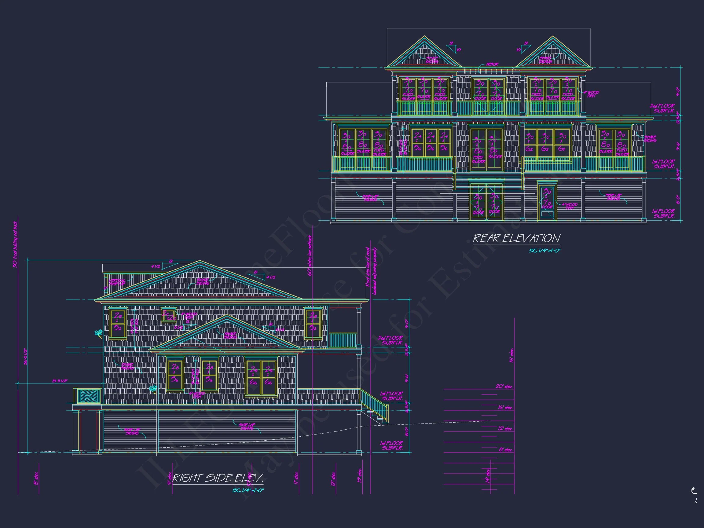 Elegant Beach house Floor Plan – Architectural Designs in CAD