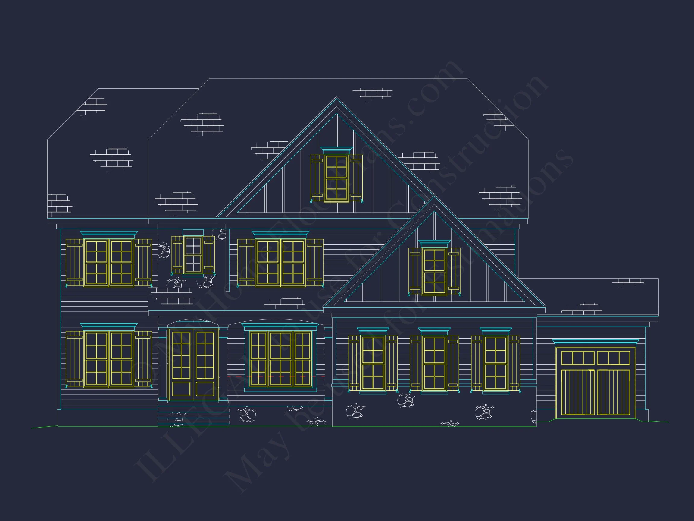 Charming Colonial Farmhouse house Plan with Spacious Floor Designs