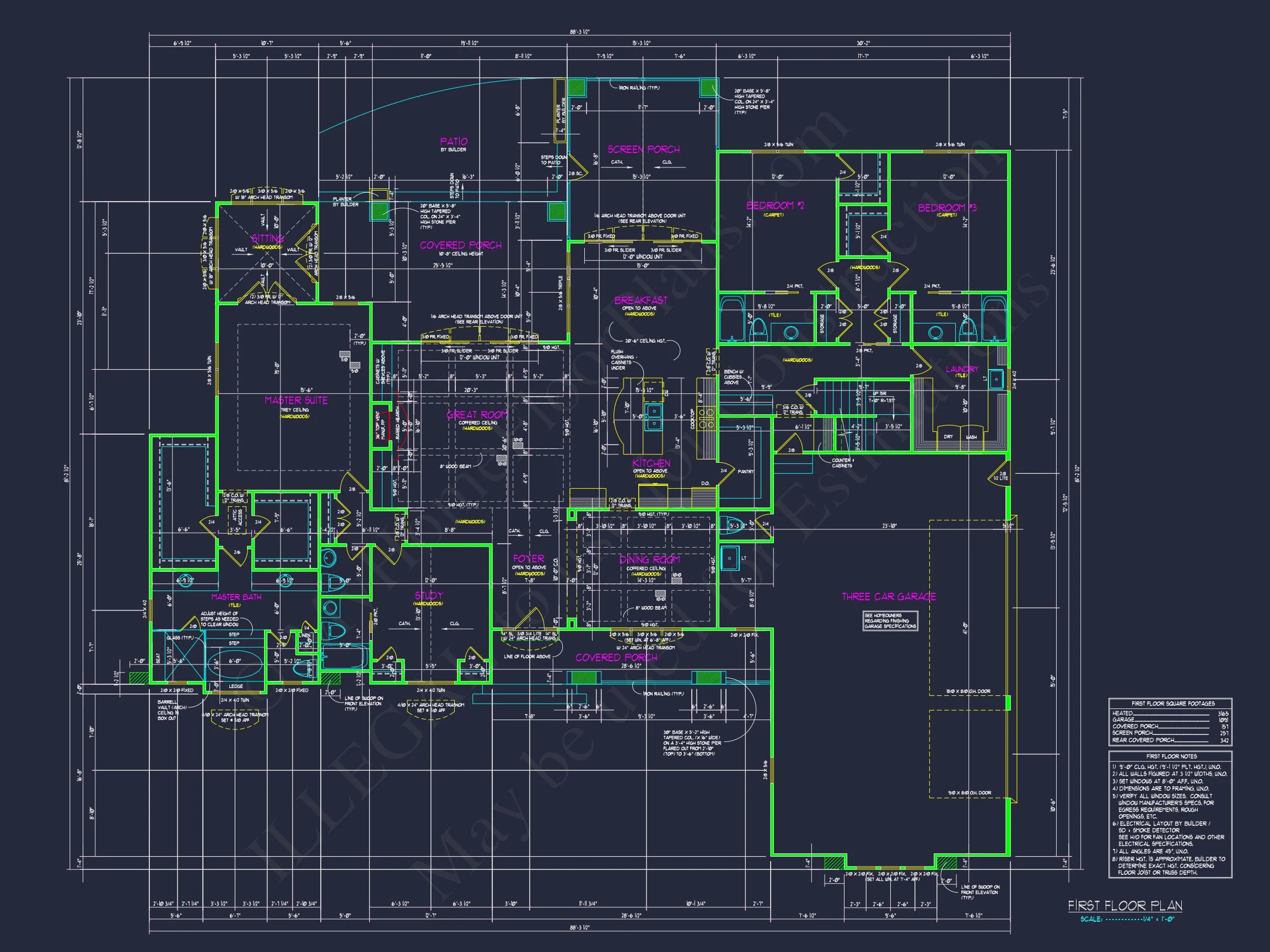 17-1614 HOUSE PLAN - Elegant House Floor Plan with CAD Designs and Blueprint 6 Elegant house Floor Plan with CAD Designs and Blueprint