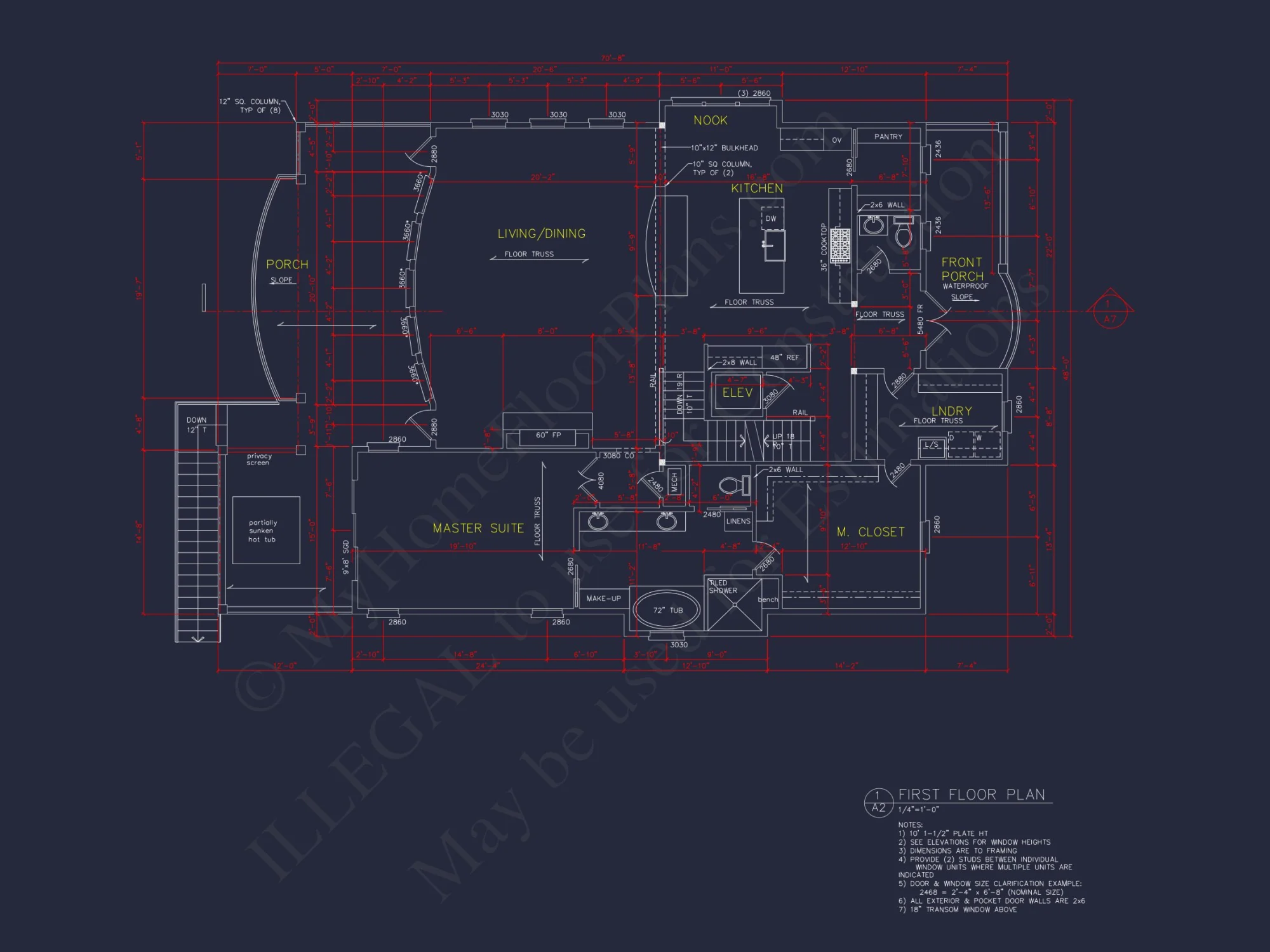 house Floor Plan with CAD Blueprints & Coastal Architecture Designs