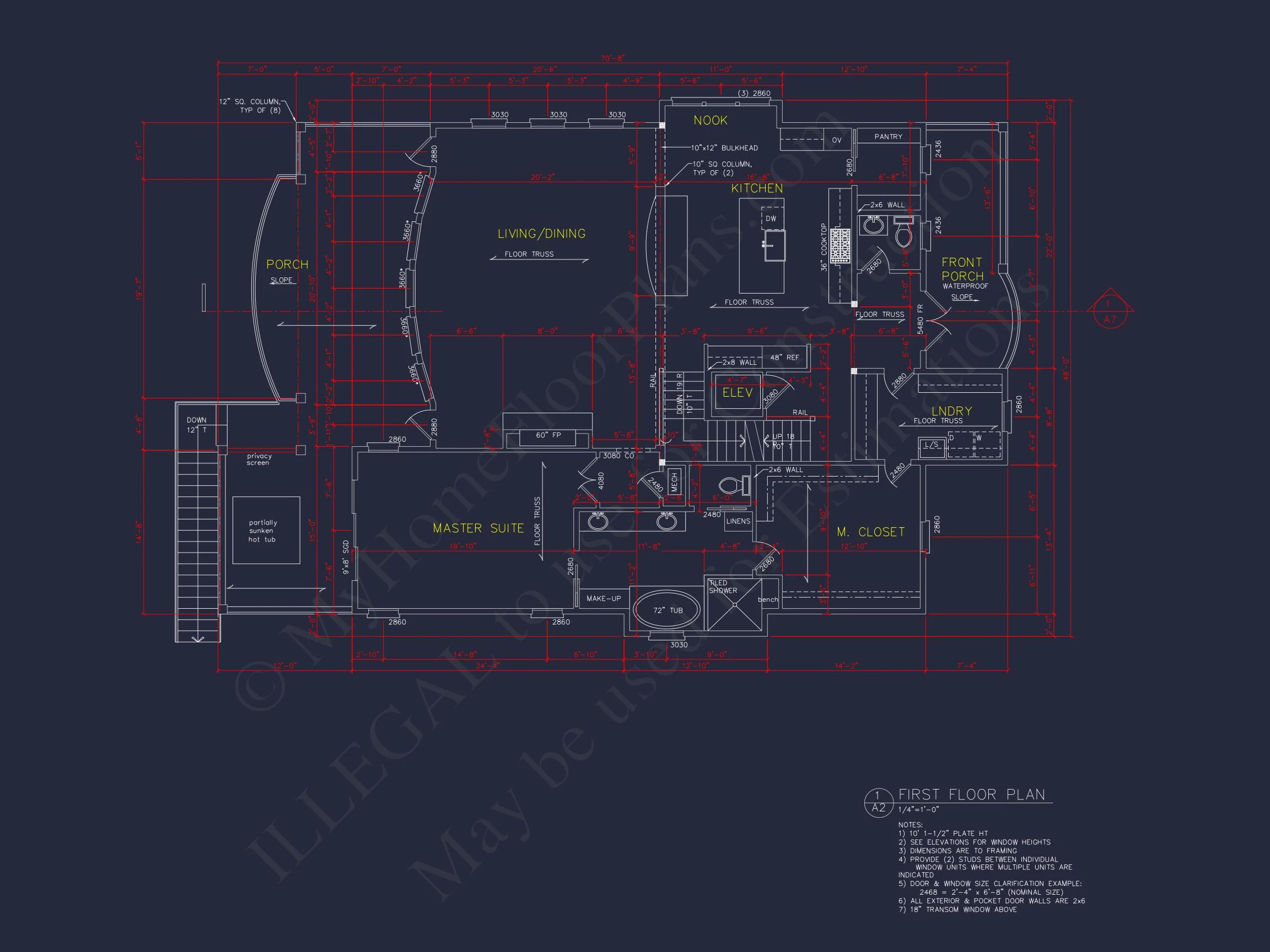 17-1596 HOUSE PLAN - House Floor Plan with CAD Blueprints & Coastal Architecture Designs 8 house Floor Plan with CAD Blueprints & Coastal Architecture Designs