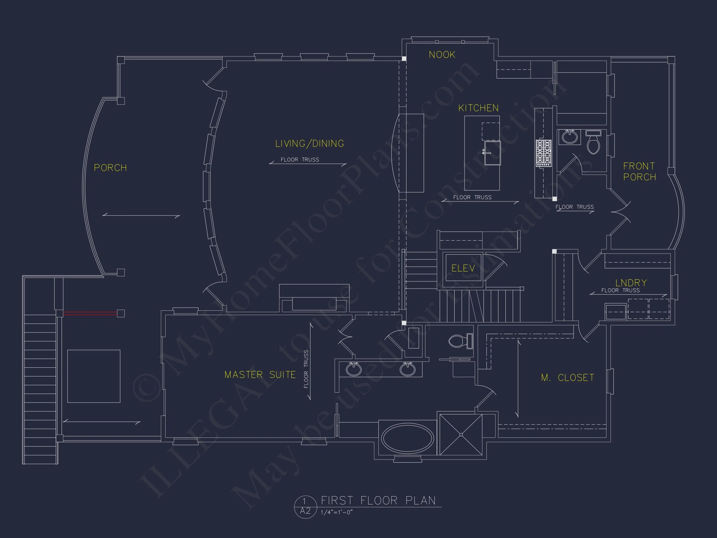 17-1596 HOUSE PLAN - House Floor Plan with CAD Blueprints & Coastal Architecture Designs 5 house Floor Plan with CAD Blueprints & Coastal Architecture Designs