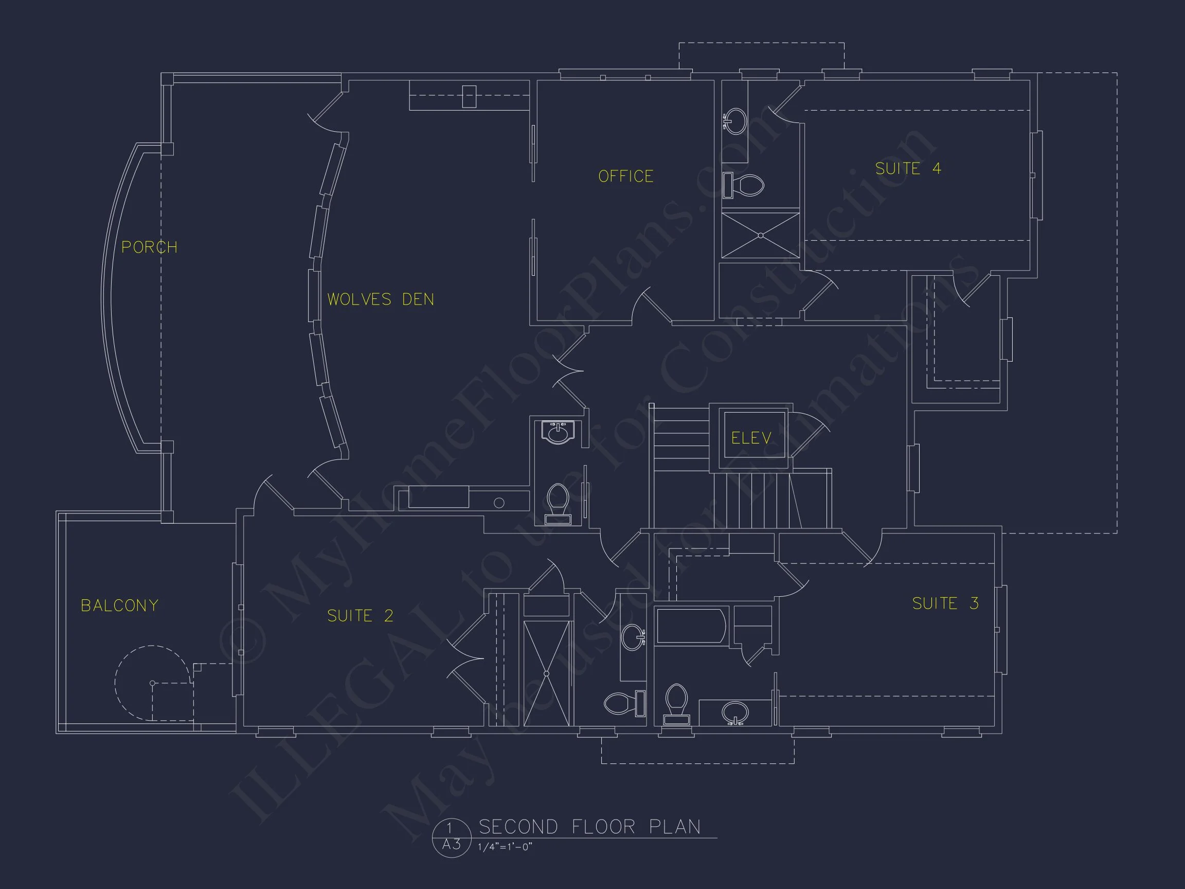 17-1596 HOUSE PLAN - House Floor Plan with CAD Blueprints & Coastal Architecture Designs 6 house Floor Plan with CAD Blueprints & Coastal Architecture Designs