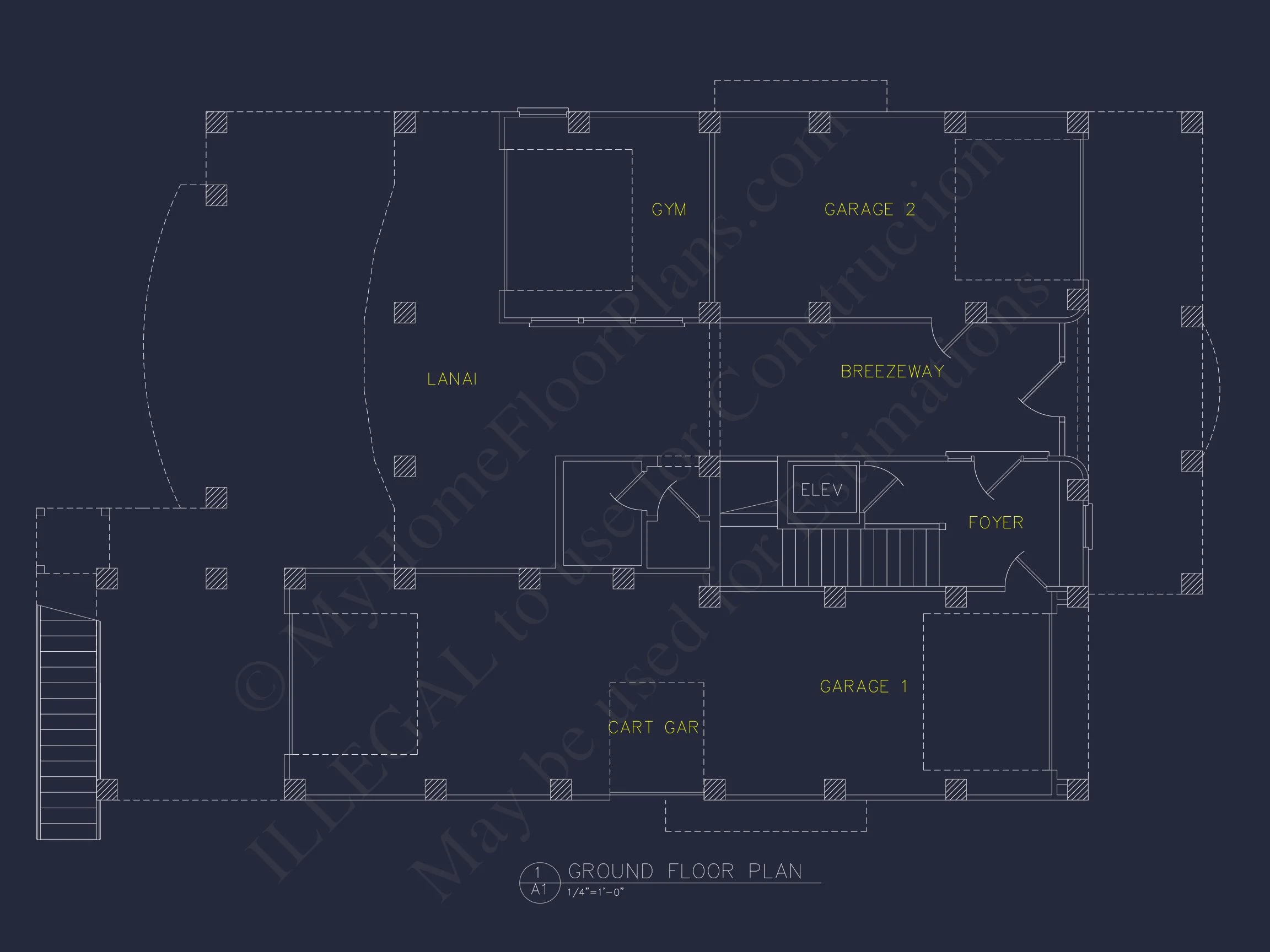 17-1596 HOUSE PLAN - House Floor Plan with CAD Blueprints & Coastal Architecture Designs 4 house Floor Plan with CAD Blueprints & Coastal Architecture Designs