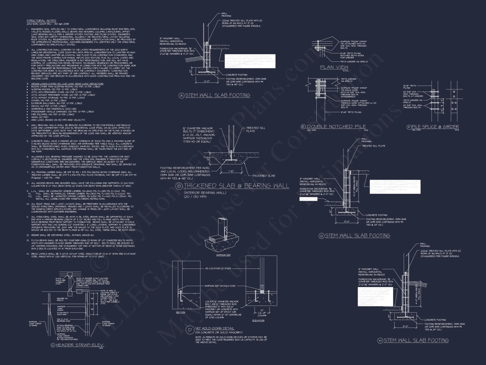Modern house Plan with 5 Bedrooms, Floor Plans & Blueprints