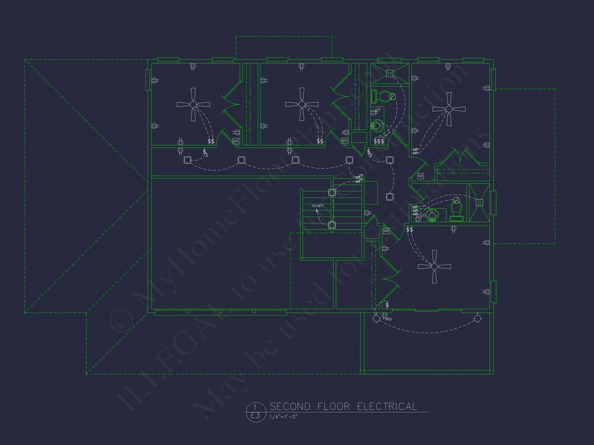 Modern house Plan with 5 Bedrooms, Floor Plans & Blueprints