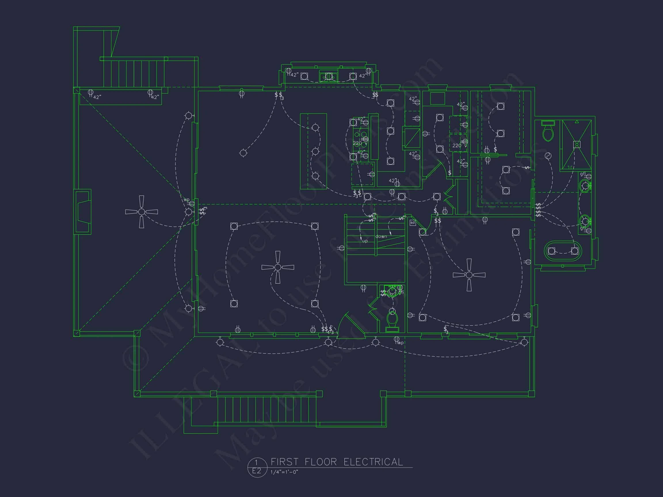 17-1561 HOUSE PLAN - Modern House Plan with 5 Bedrooms, Floor Plans & Blueprints 12 Modern house Plan with 5 Bedrooms, Floor Plans & Blueprints