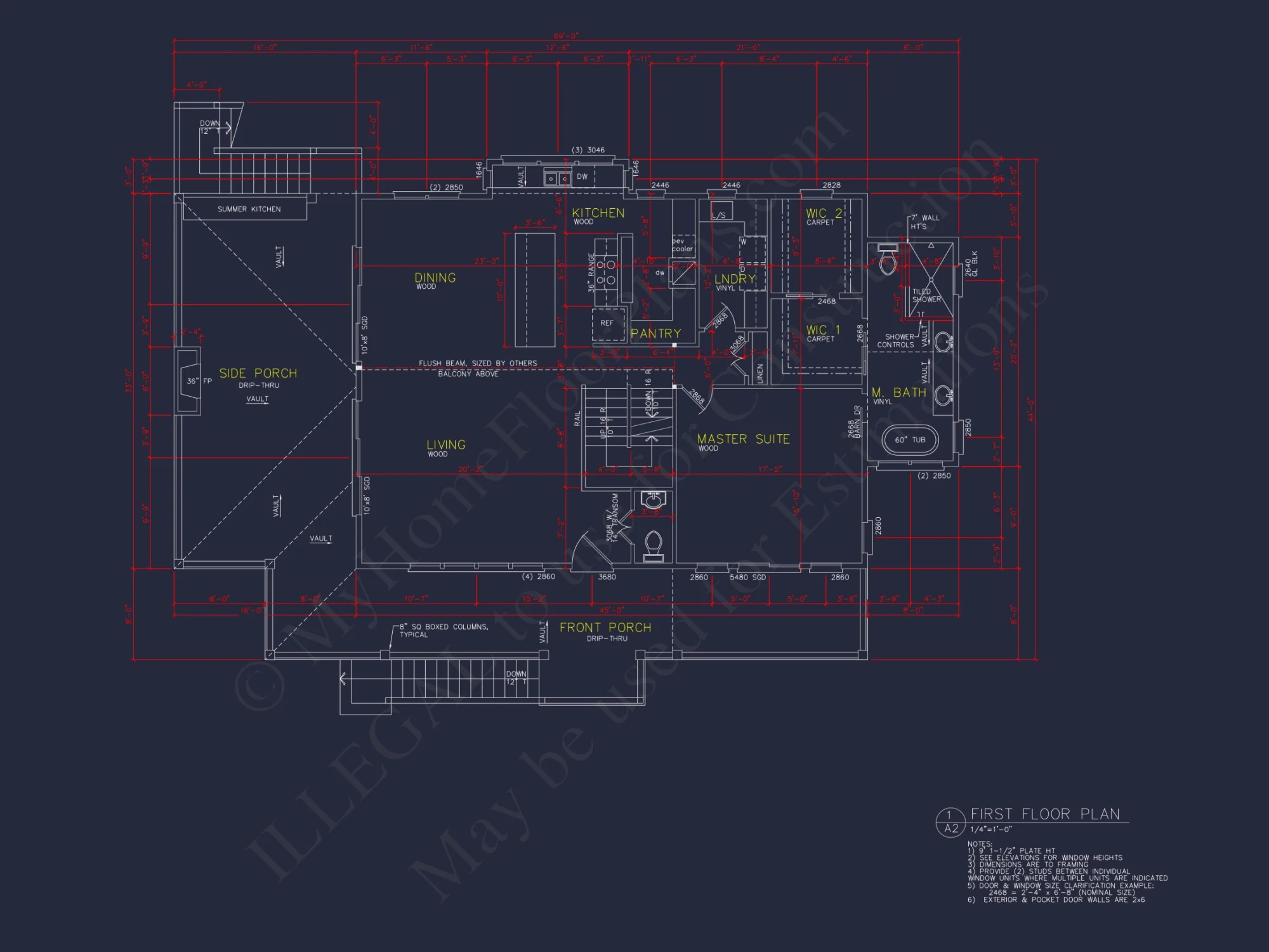 Modern house Plan with 5 Bedrooms, Floor Plans & Blueprints