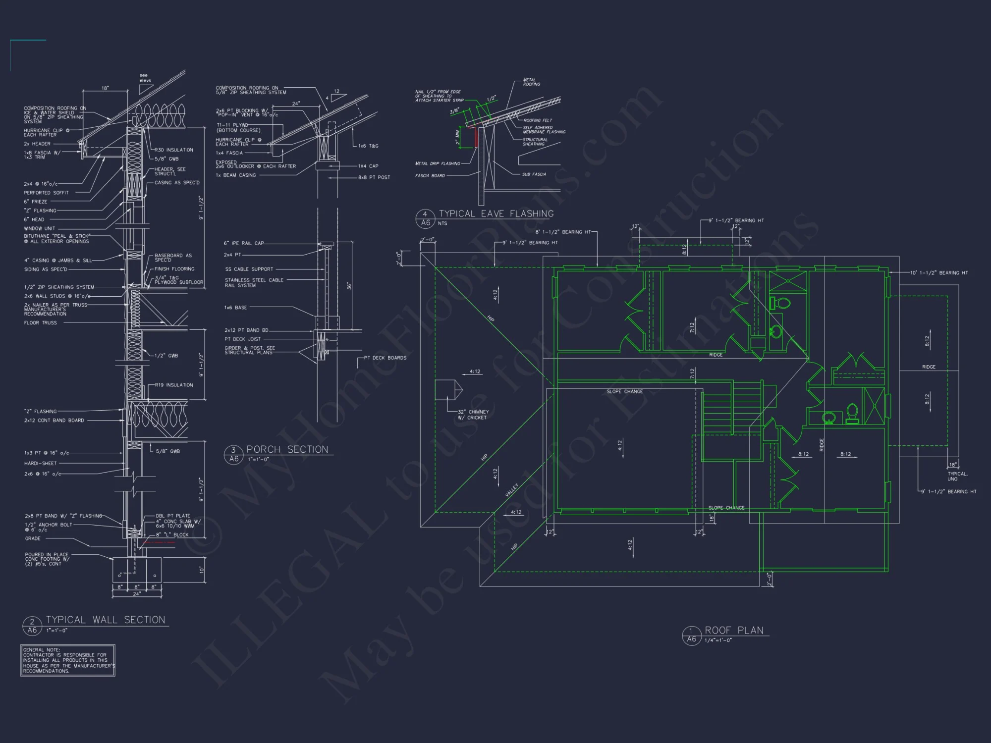 Modern house Plan with 5 Bedrooms, Floor Plans & Blueprints