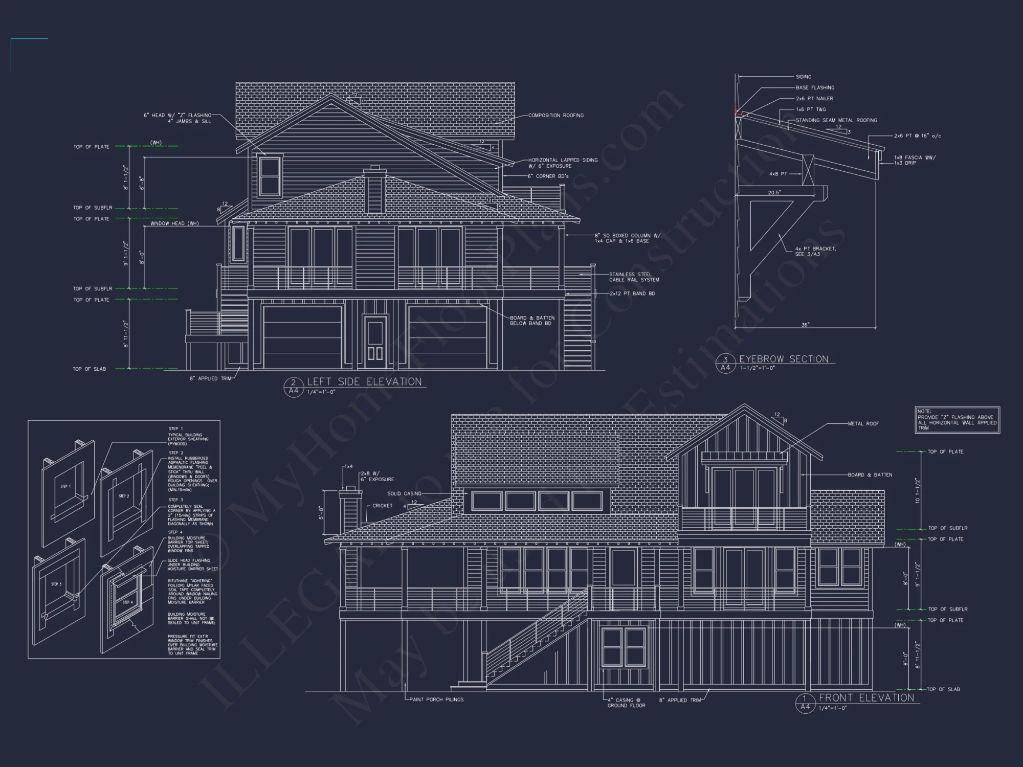 Modern house Plan with 5 Bedrooms, Floor Plans & Blueprints