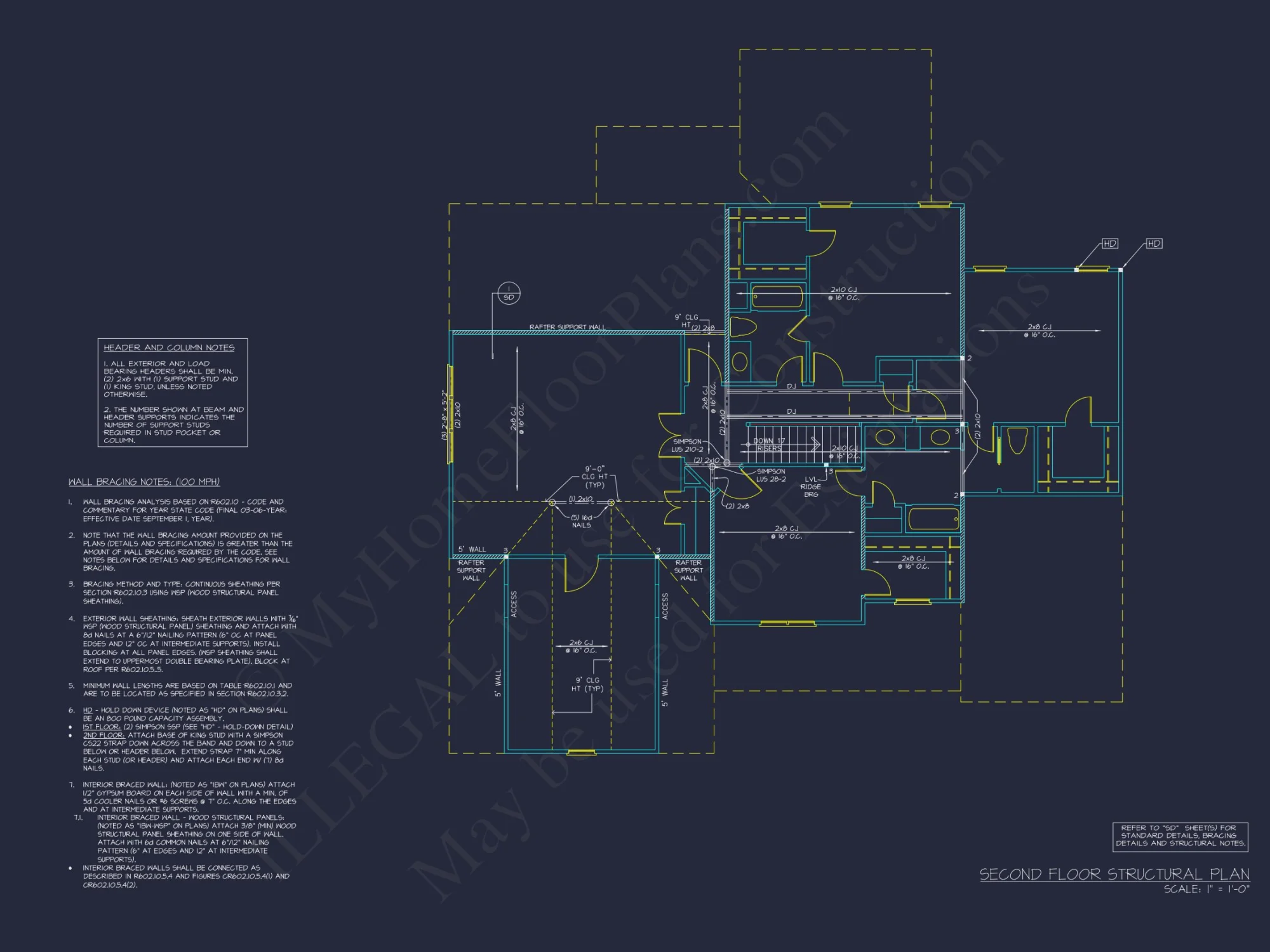 Modern Two-Story house Plan with CAD Architecture Designs