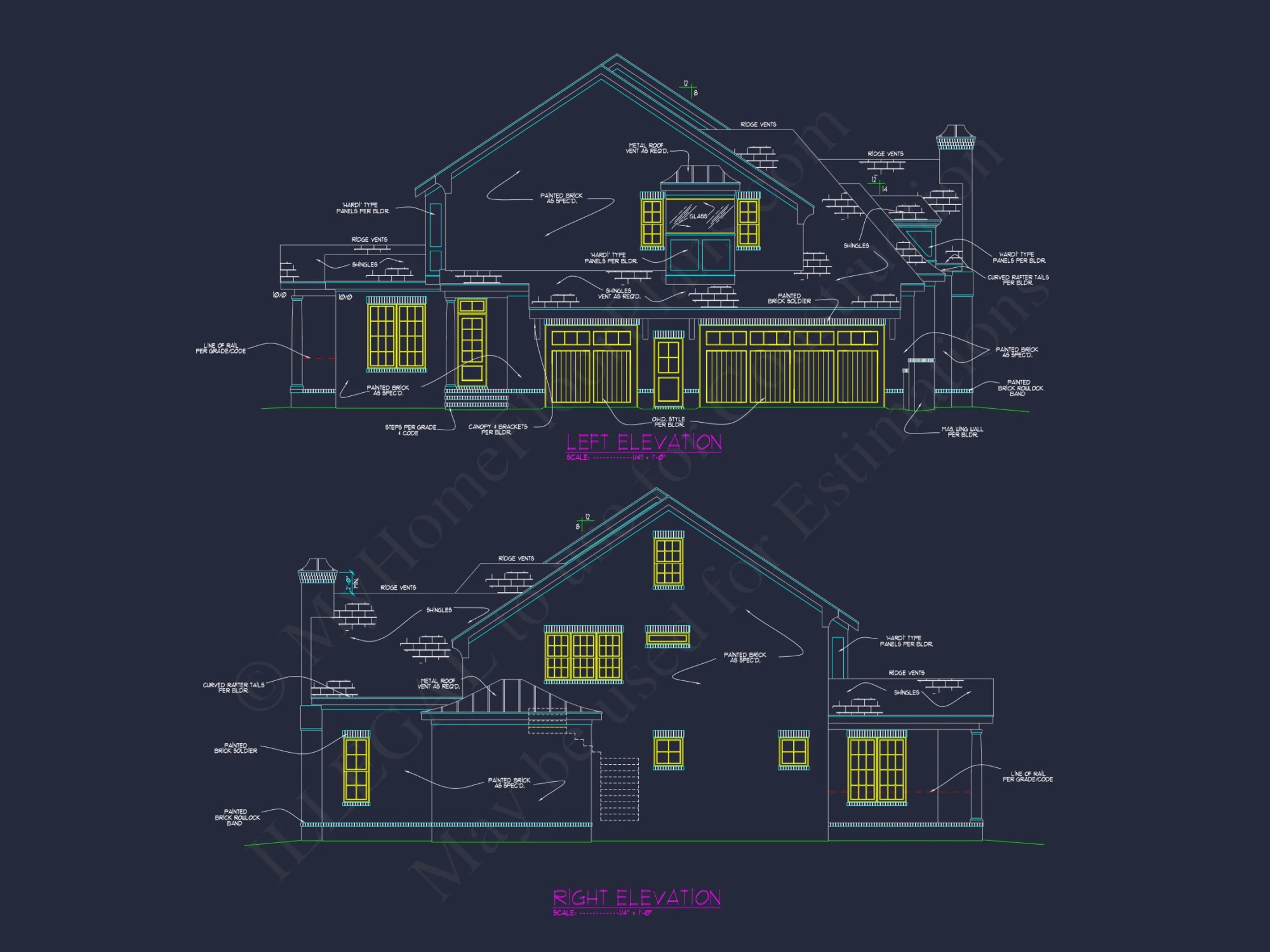 Elegant house Plan with Spacious Floor Design and CAD Blueprint
