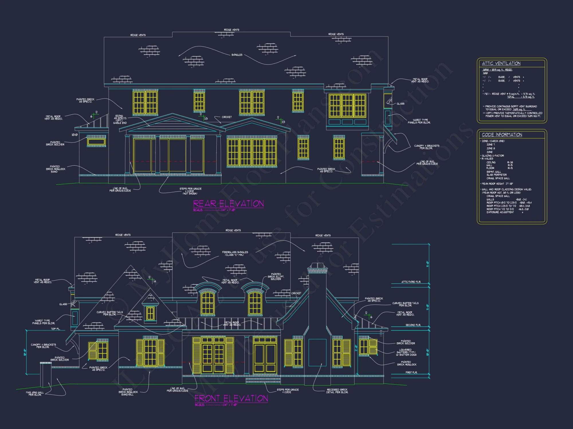 Elegant house Plan with Spacious Floor Design and CAD Blueprint