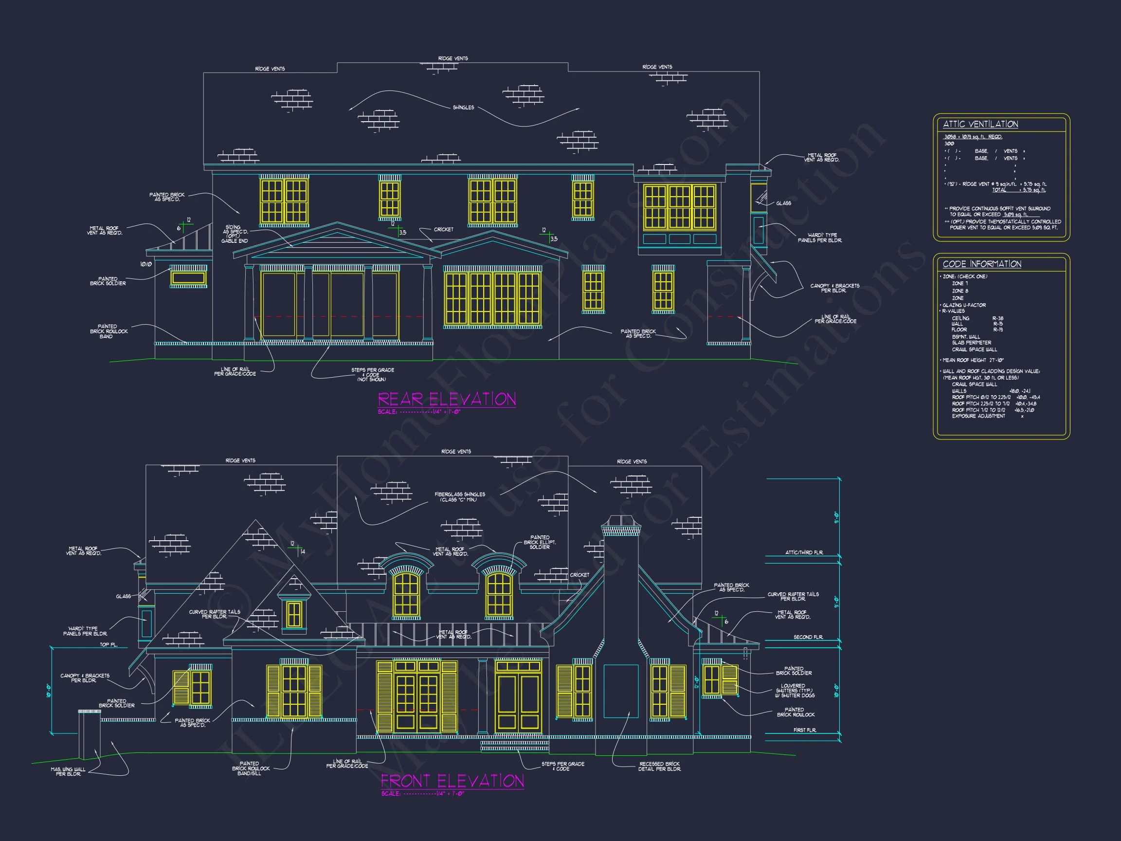 Elegant house Plan with Spacious Floor Design and CAD Blueprint
