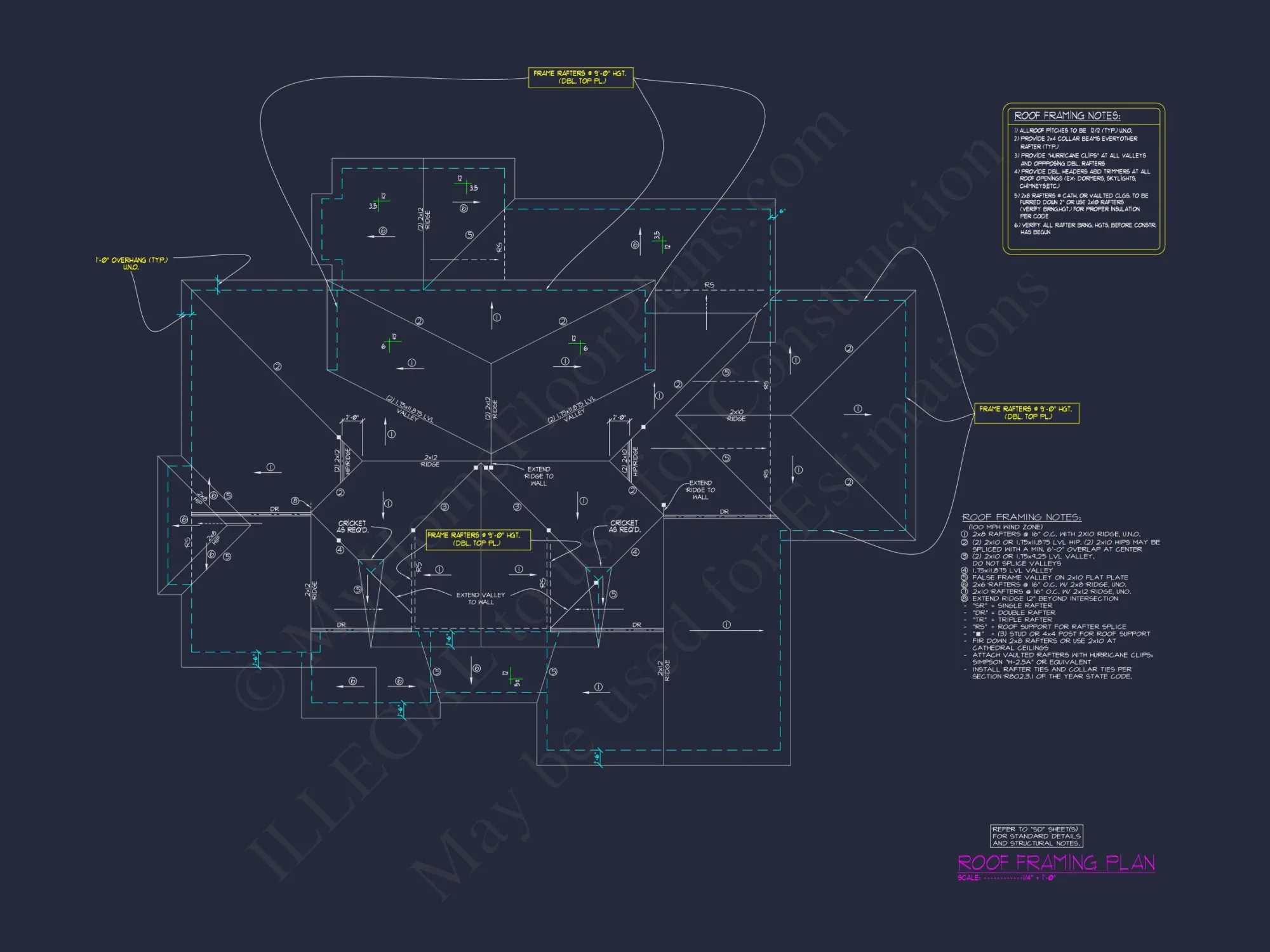 Modern Craftsman house Plan with Open Floor Plan and CAD Design