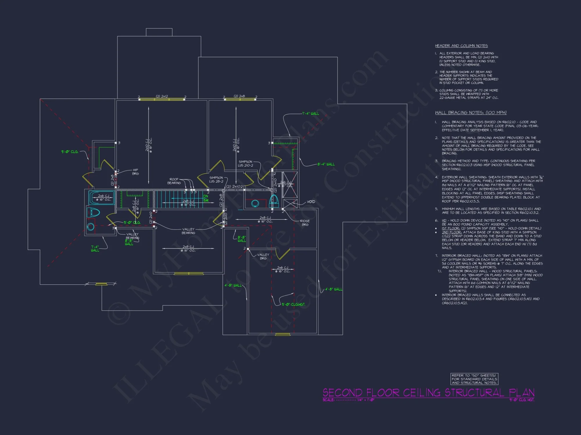 Modern Craftsman house Plan with Open Floor Plan and CAD Design
