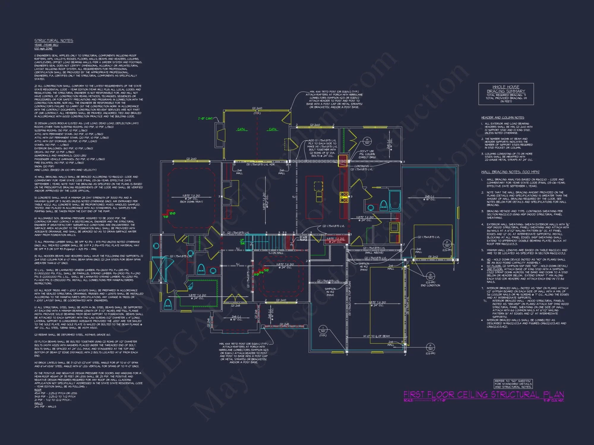 Modern Craftsman house Plan with Open Floor Plan and CAD Design