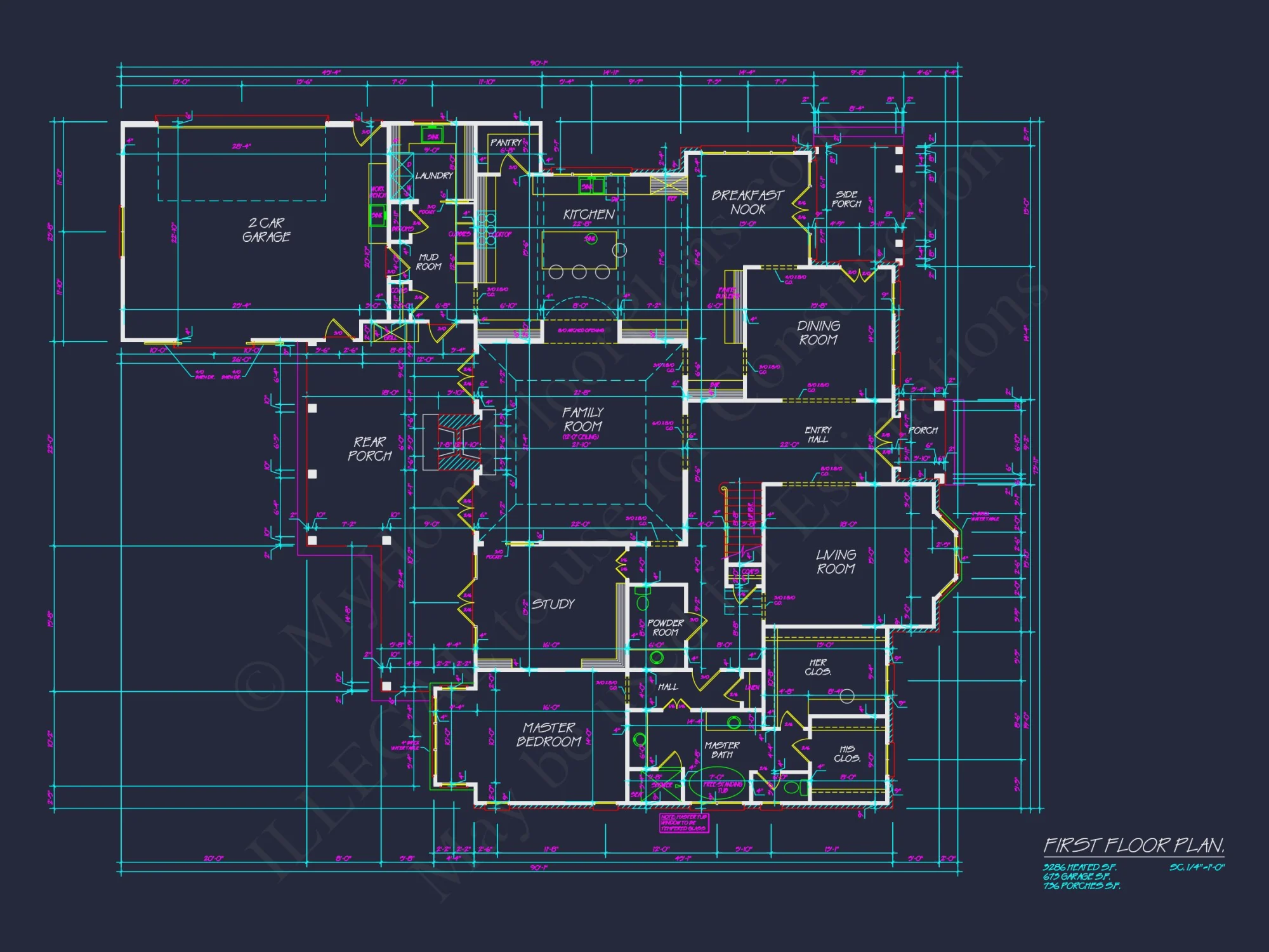 Elegant house Plan with Spacious Floor Design and CAD Blueprint