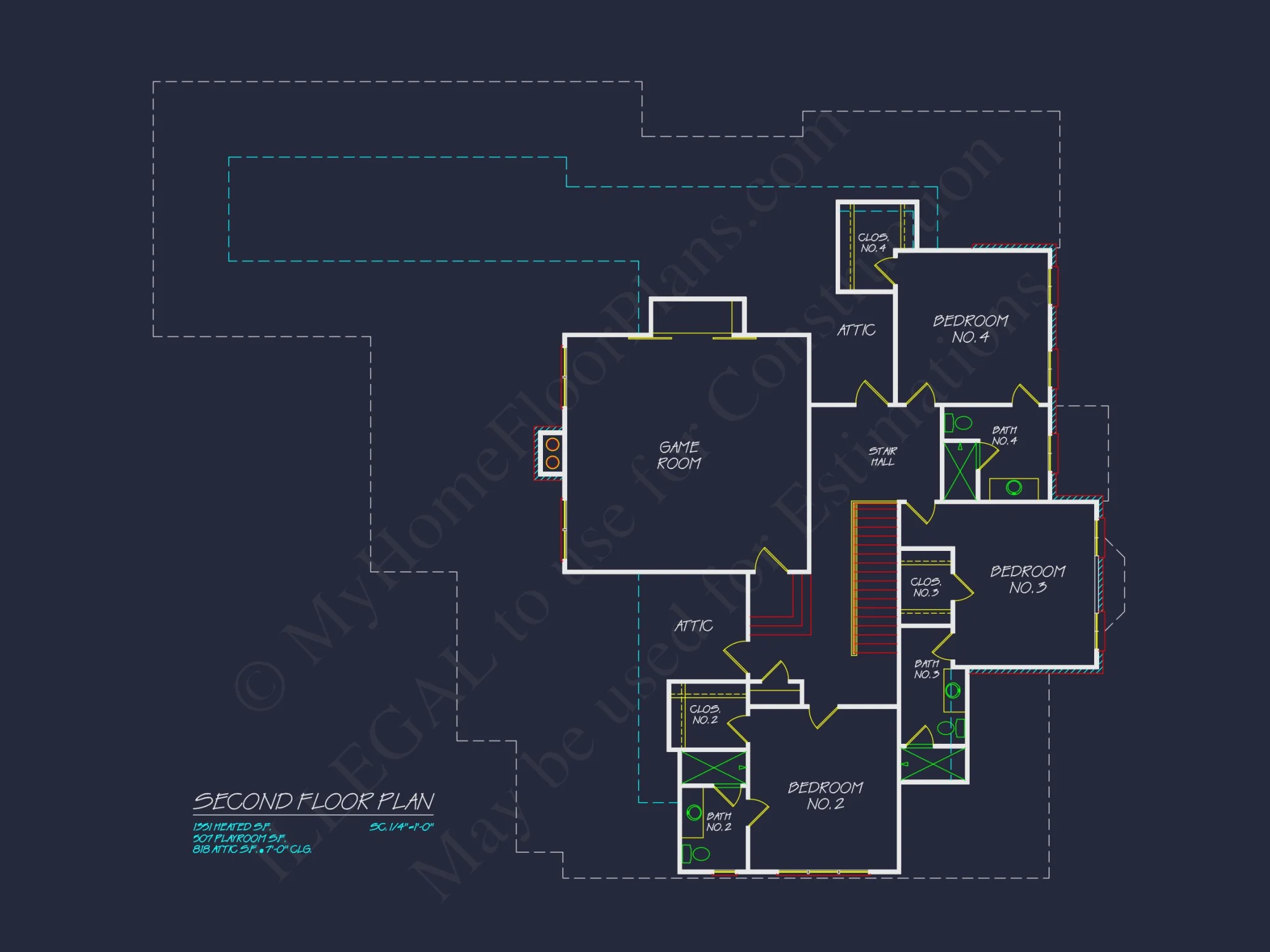 Elegant house Plan with Spacious Floor Design and CAD Blueprint