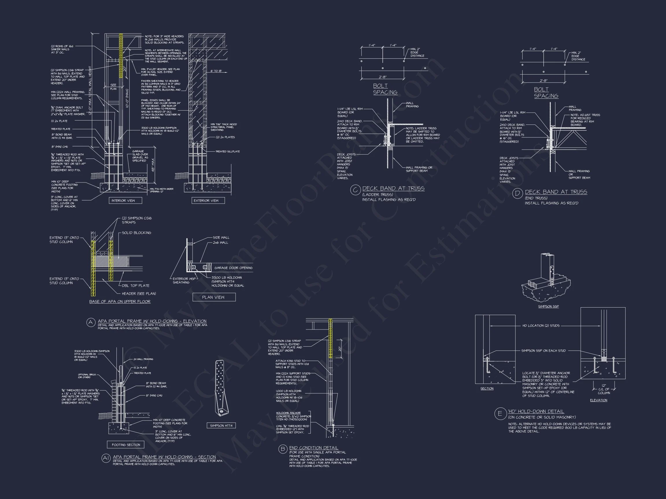17-1359 HOUSE PLAN - Contemporary Beach House Plan with 3 Bedrooms and CAD Blueprints 15 Contemporary Beach house Plan with 3 Bedrooms and CAD Blueprints