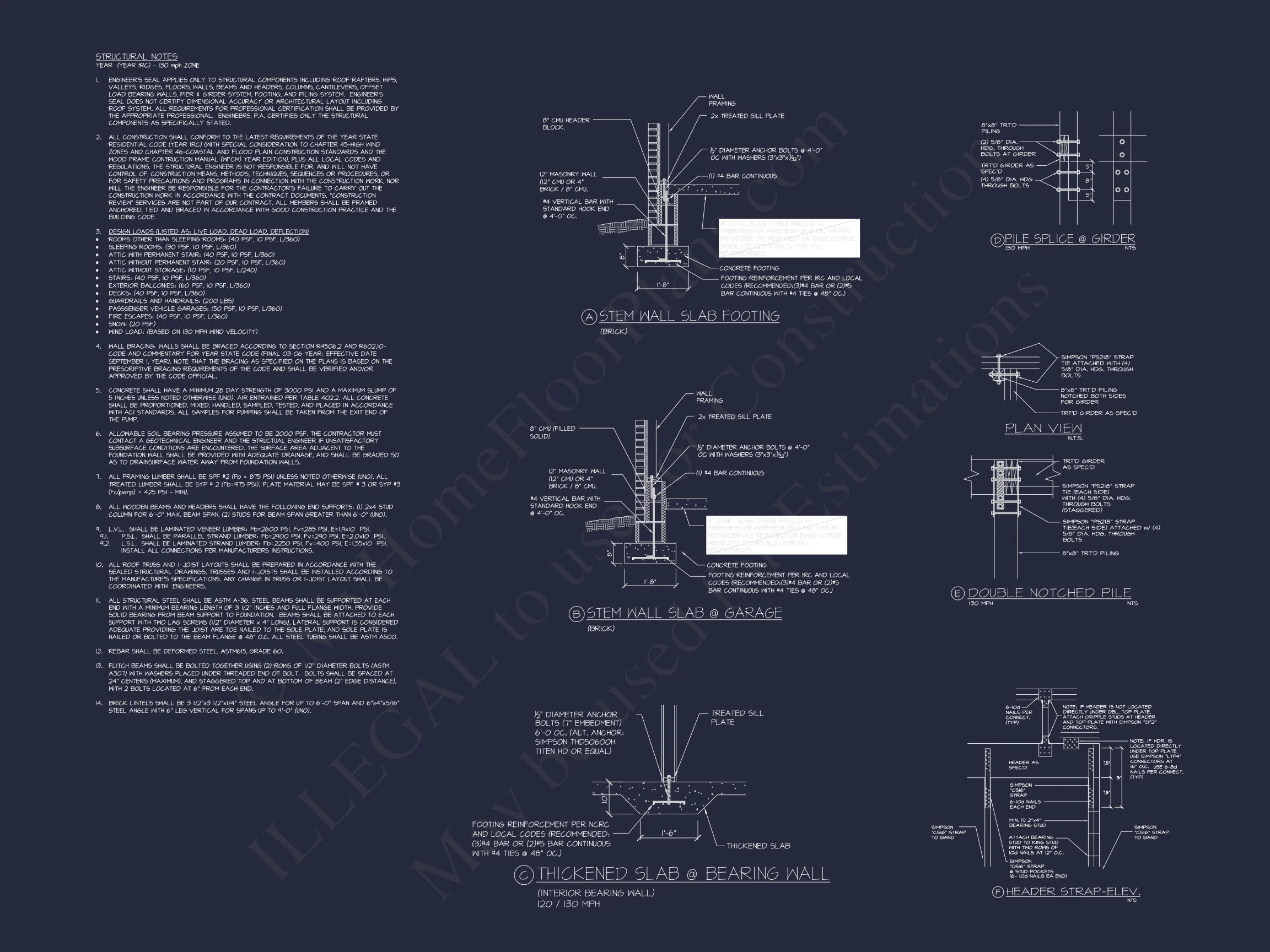 17-1359 HOUSE PLAN - Contemporary Beach House Plan with 3 Bedrooms and CAD Blueprints 14 Contemporary Beach house Plan with 3 Bedrooms and CAD Blueprints