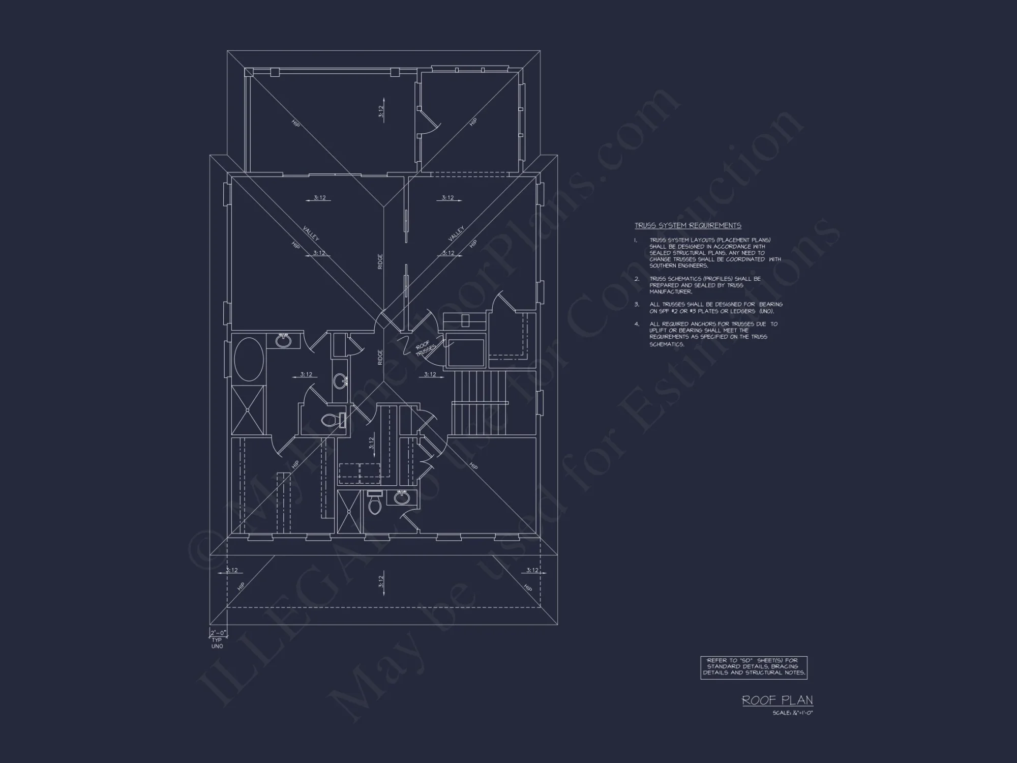 Contemporary Beach house Plan with 3 Bedrooms and CAD Blueprints