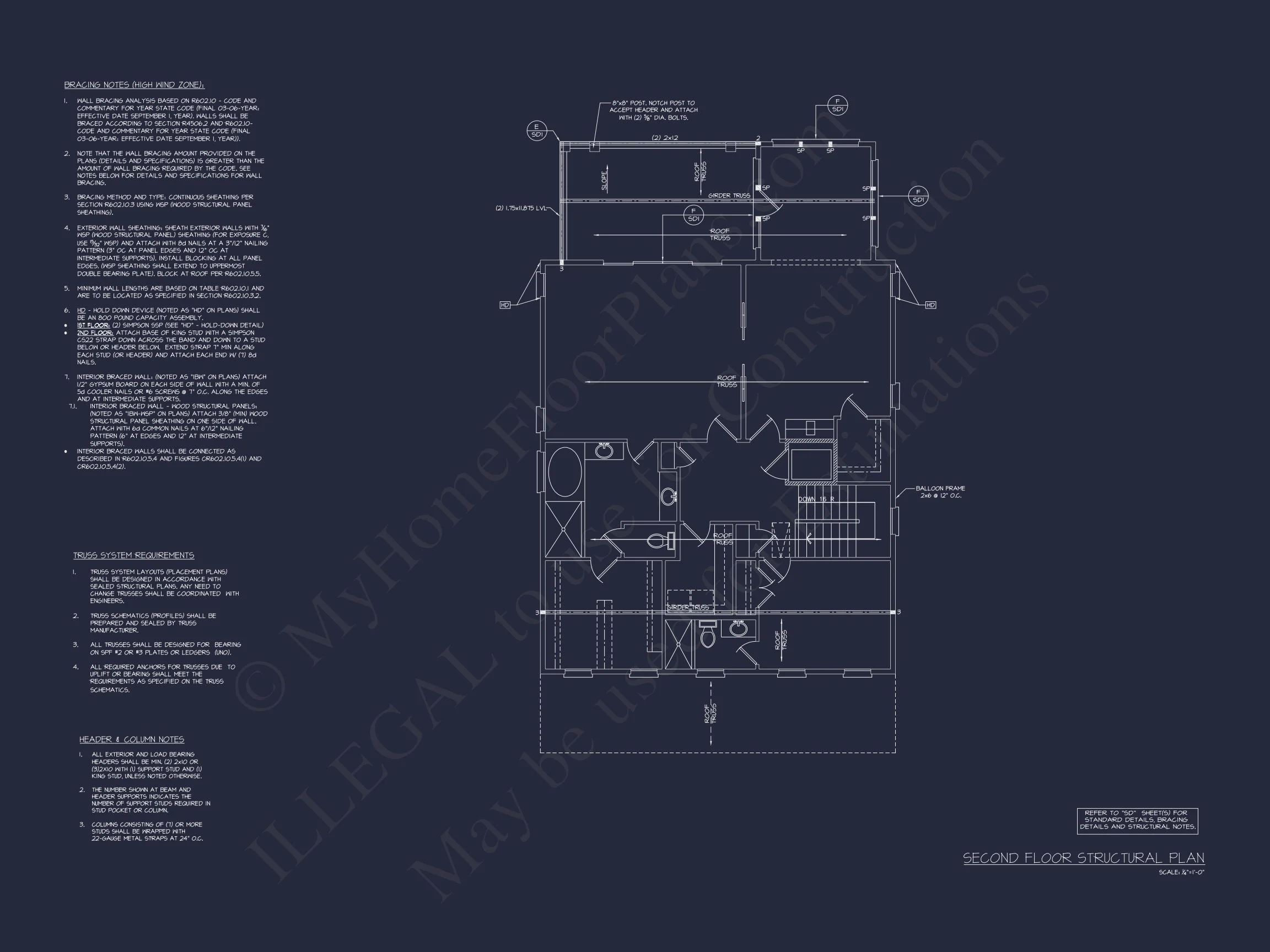 17-1359 HOUSE PLAN - Contemporary Beach House Plan with 3 Bedrooms and CAD Blueprints 12 Contemporary Beach house Plan with 3 Bedrooms and CAD Blueprints