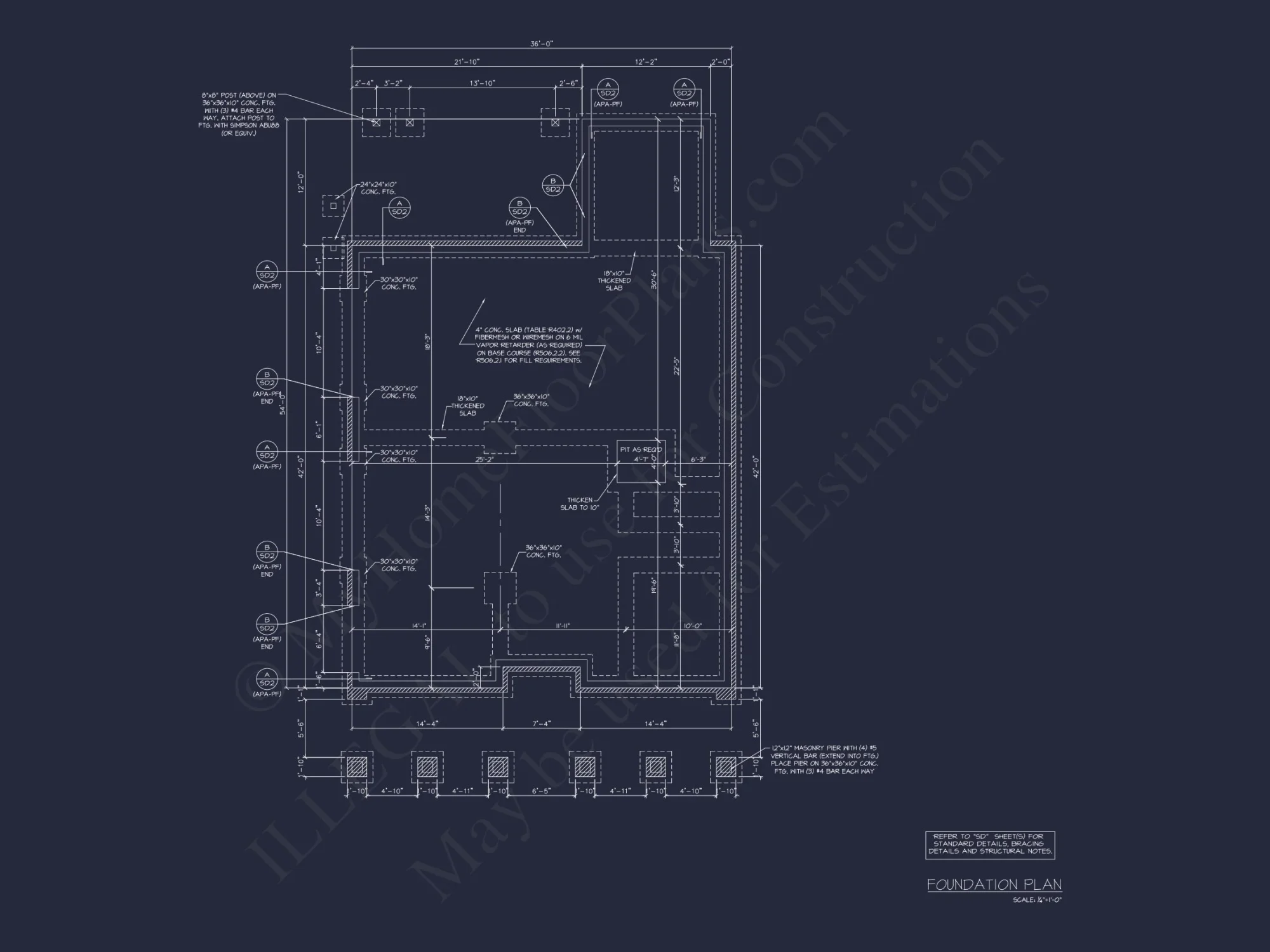 Contemporary Beach house Plan with 3 Bedrooms and CAD Blueprints