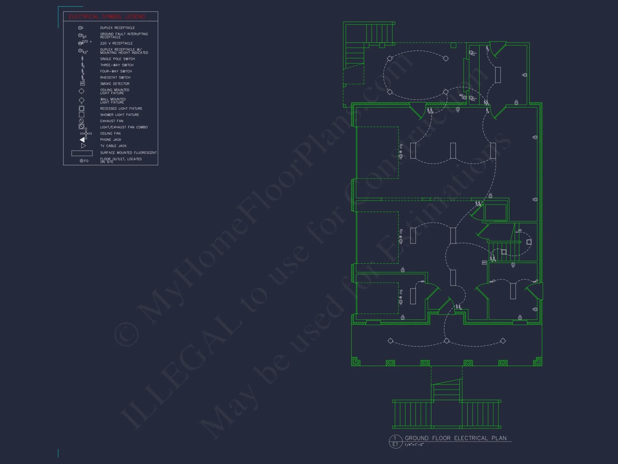 Contemporary Beach house Plan with 3 Bedrooms and CAD Blueprints