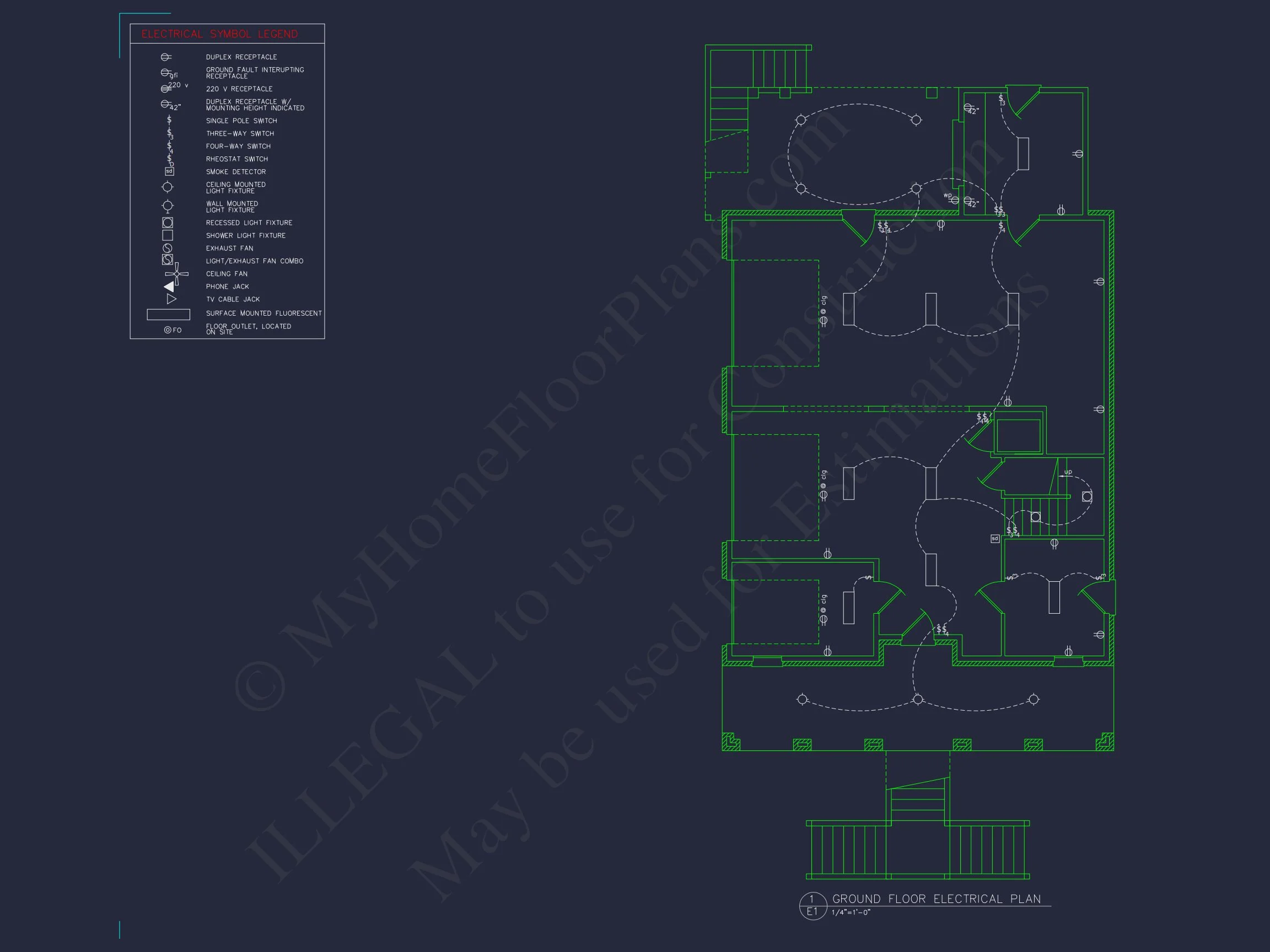 17-1359 HOUSE PLAN - Contemporary Beach House Plan with 3 Bedrooms and CAD Blueprints 7 Contemporary Beach house Plan with 3 Bedrooms and CAD Blueprints