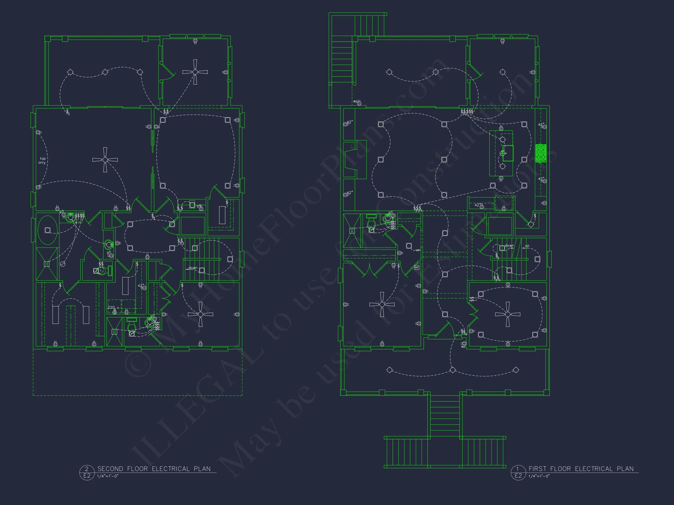 17-1359 HOUSE PLAN - Contemporary Beach House Plan with 3 Bedrooms and CAD Blueprints 8 Contemporary Beach house Plan with 3 Bedrooms and CAD Blueprints