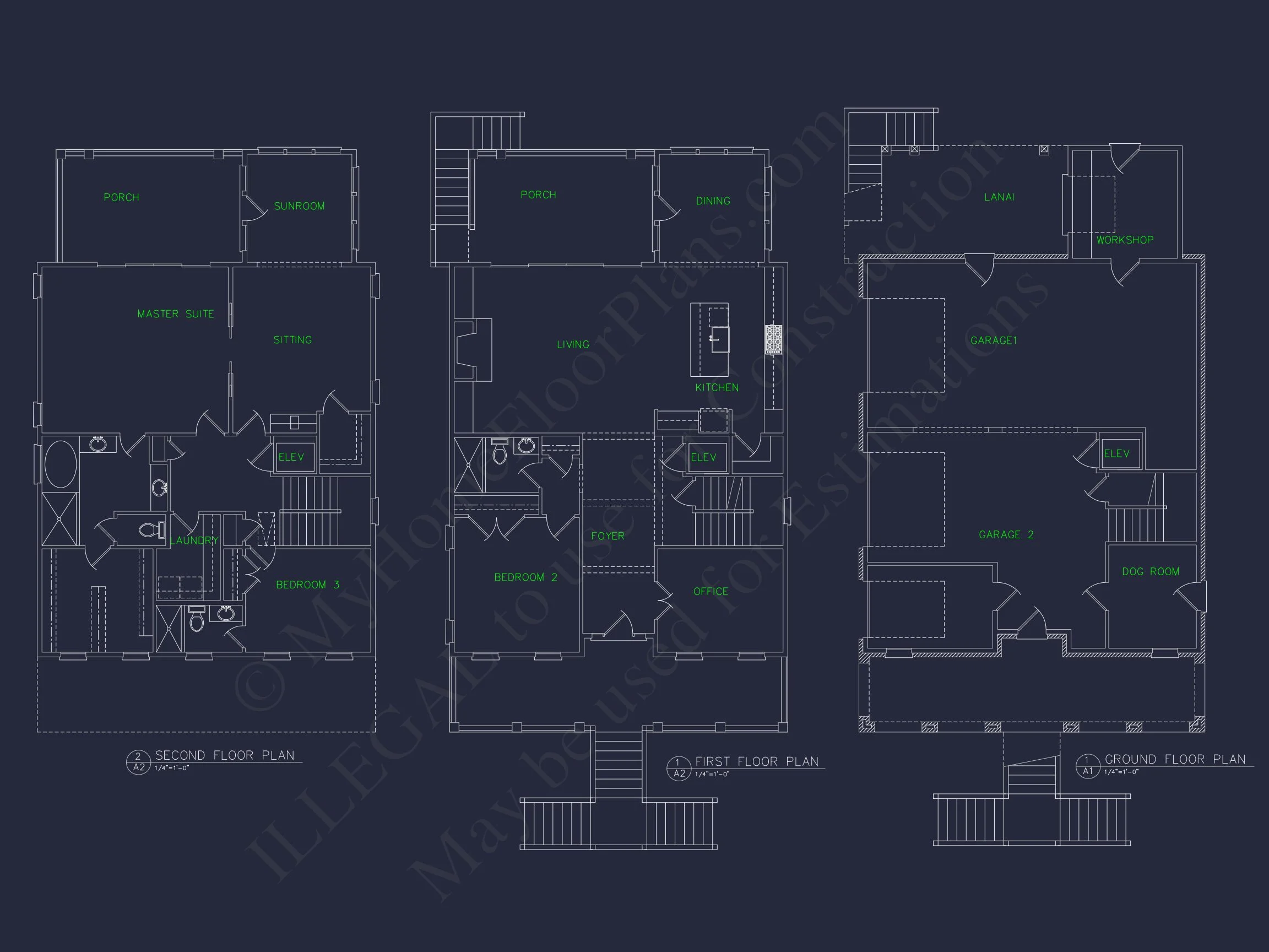 17-1359 HOUSE PLAN - Contemporary Beach House Plan with 3 Bedrooms and CAD Blueprints 4 Contemporary Beach house Plan with 3 Bedrooms and CAD Blueprints
